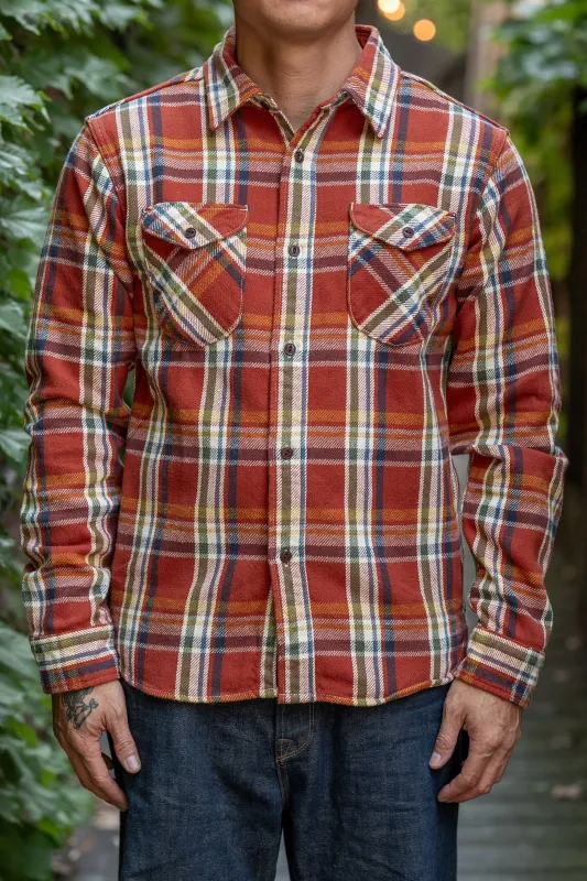 UES 502553 Heavy Flannel Shirts - Red sold by Franklin and Poe