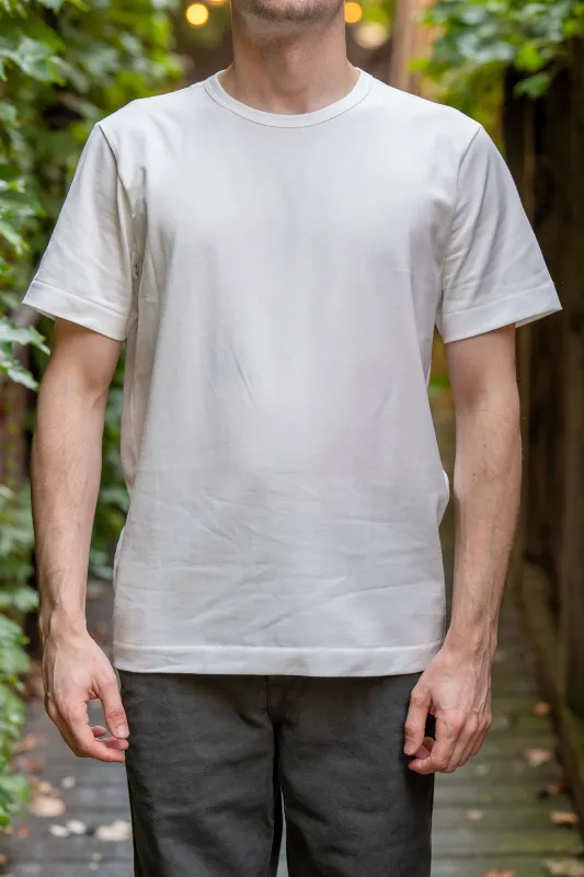 Merz b. Schwanen 2M15 Vintage Machine Refined Classic Fit T-Shirt - White sold by Franklin and Poe