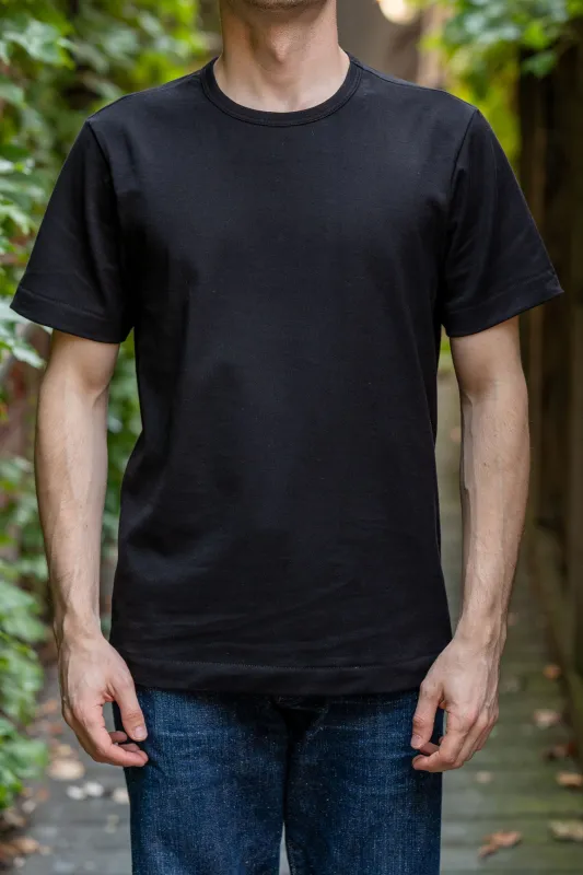 Merz b. Schwanen 2M15 Vintage Machine Refined Classic Fit T-Shirt - Deep Black sold by Franklin and Poe