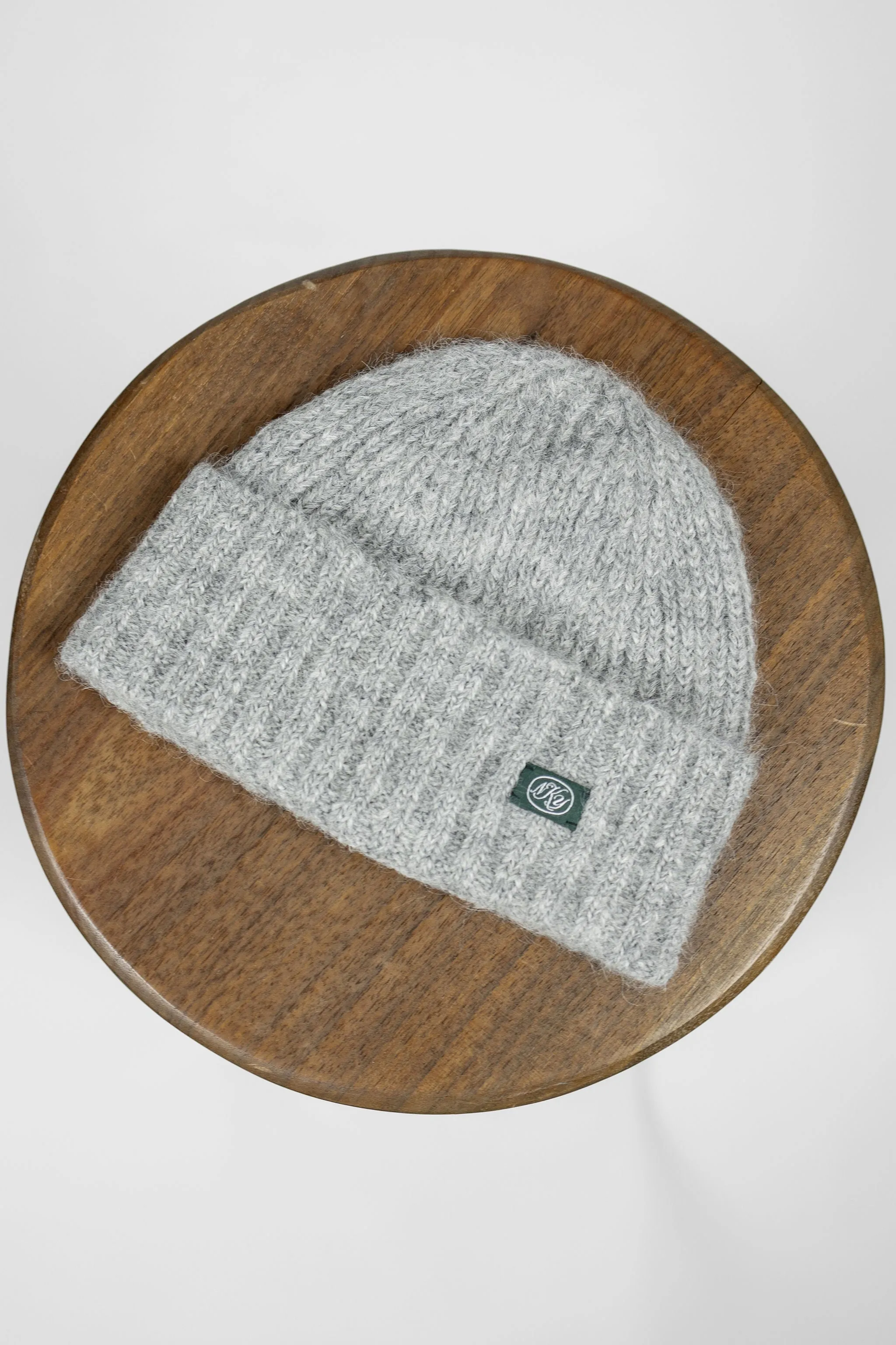Knickerbocker Bud Alpaca Knit Cap - Fog Grey sold by Franklin and Poe