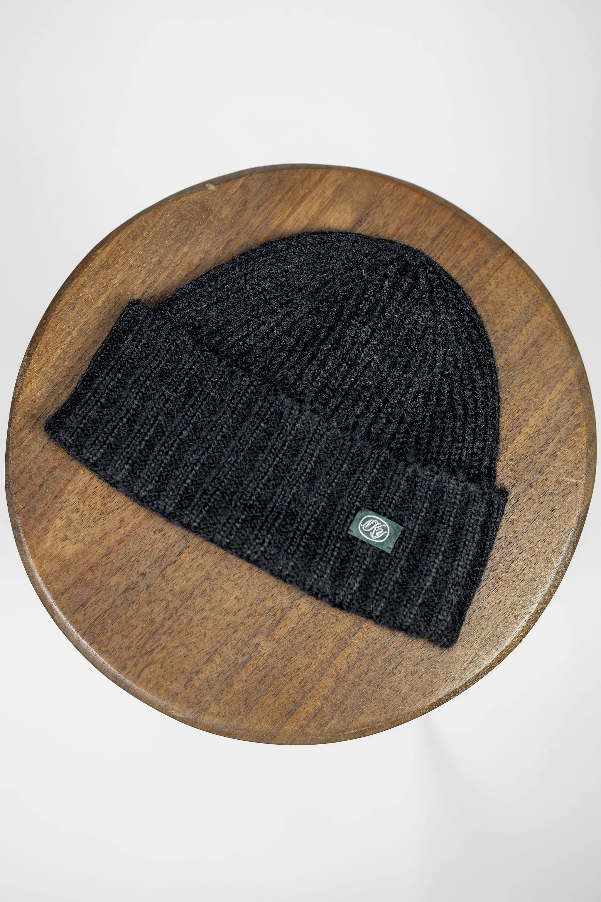 Knickerbocker Bud Alpaca Knit Cap - Black sold by Franklin and Poe