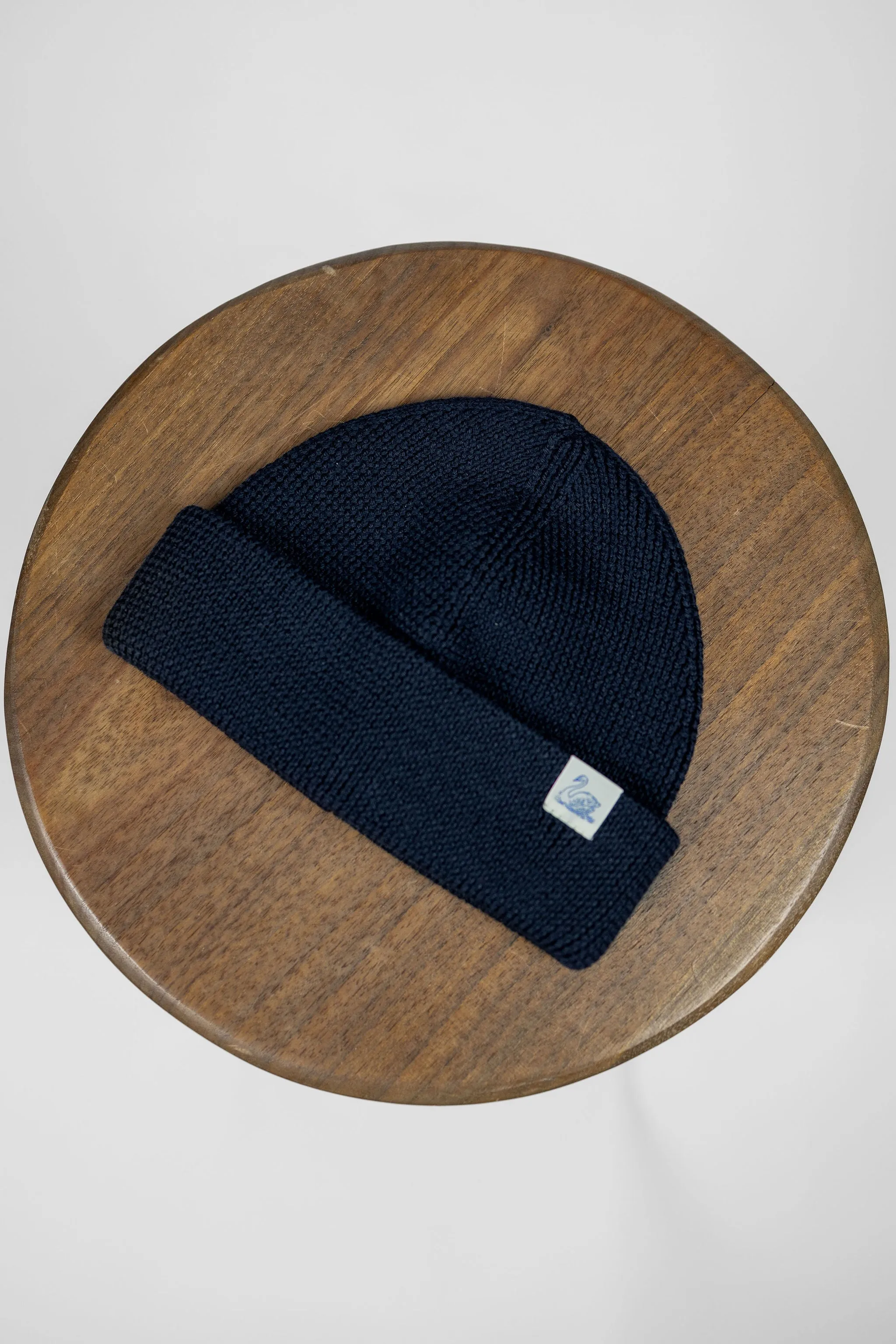 Merz b Schwanen MWBN05 Merino Wool Ribbed Watch Cap - Dark Navy sold by Franklin and Poe