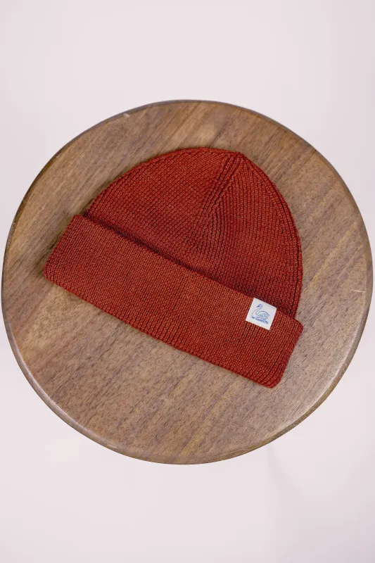 Merz b Schwanen MWBN05 Merino Wool Ribbed Watch Cap - Clay sold by Franklin and Poe