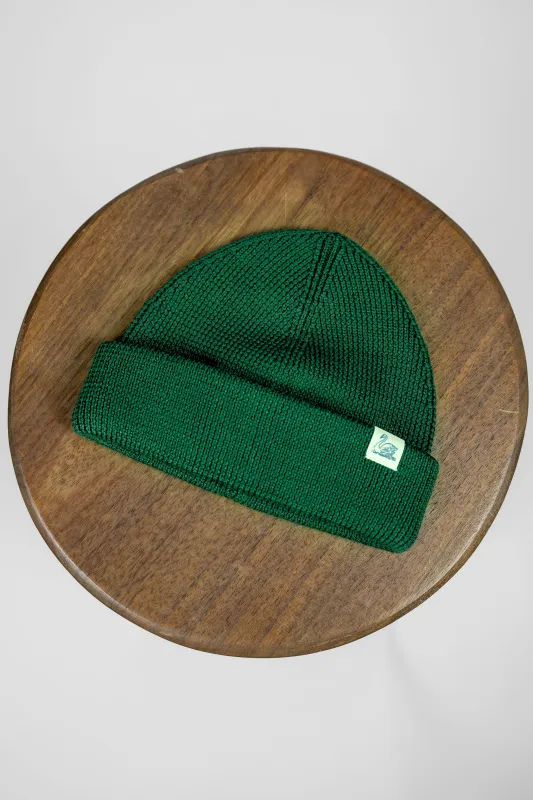 Merz b Schwanen MWBN05 Merino Wool Ribbed Watch Cap - Moss sold by Franklin and Poe