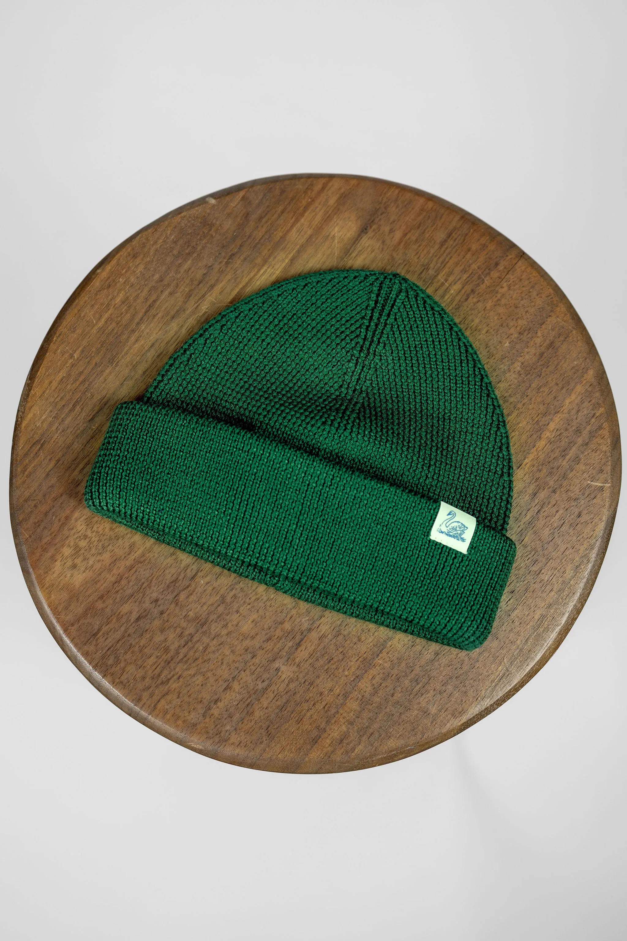 Merz b Schwanen MWBN05 Merino Wool Ribbed Watch Cap - Moss sold by Franklin and Poe