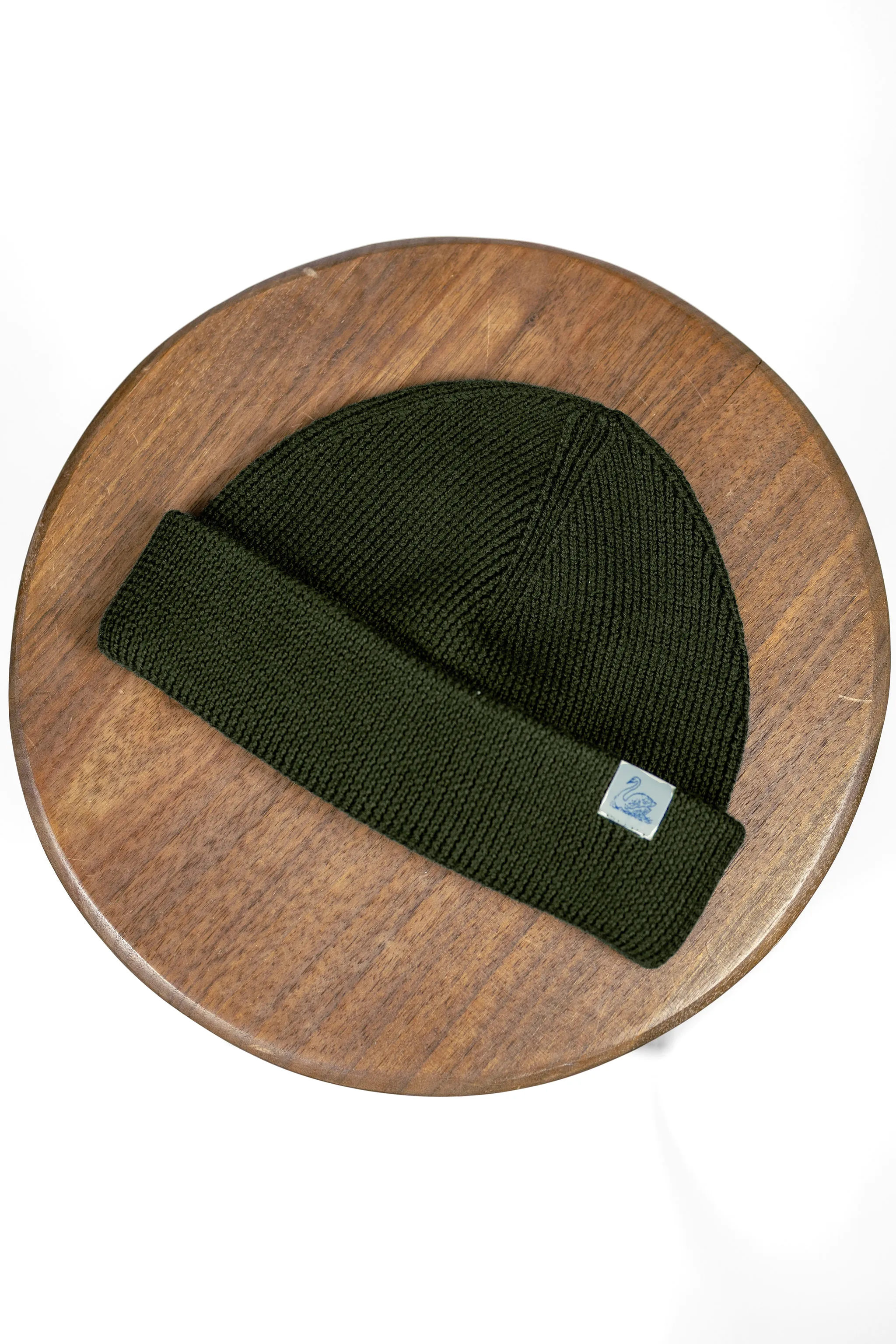 Merz b Schwanen MWBN05 Merino Wool Ribbed Watch Cap - Army sold by Franklin and Poe