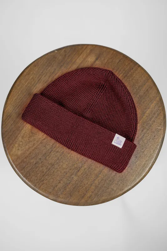Merz b Schwanen MWBN05 Merino Wool Ribbed Watch Cap - Burgundy sold by Franklin and Poe