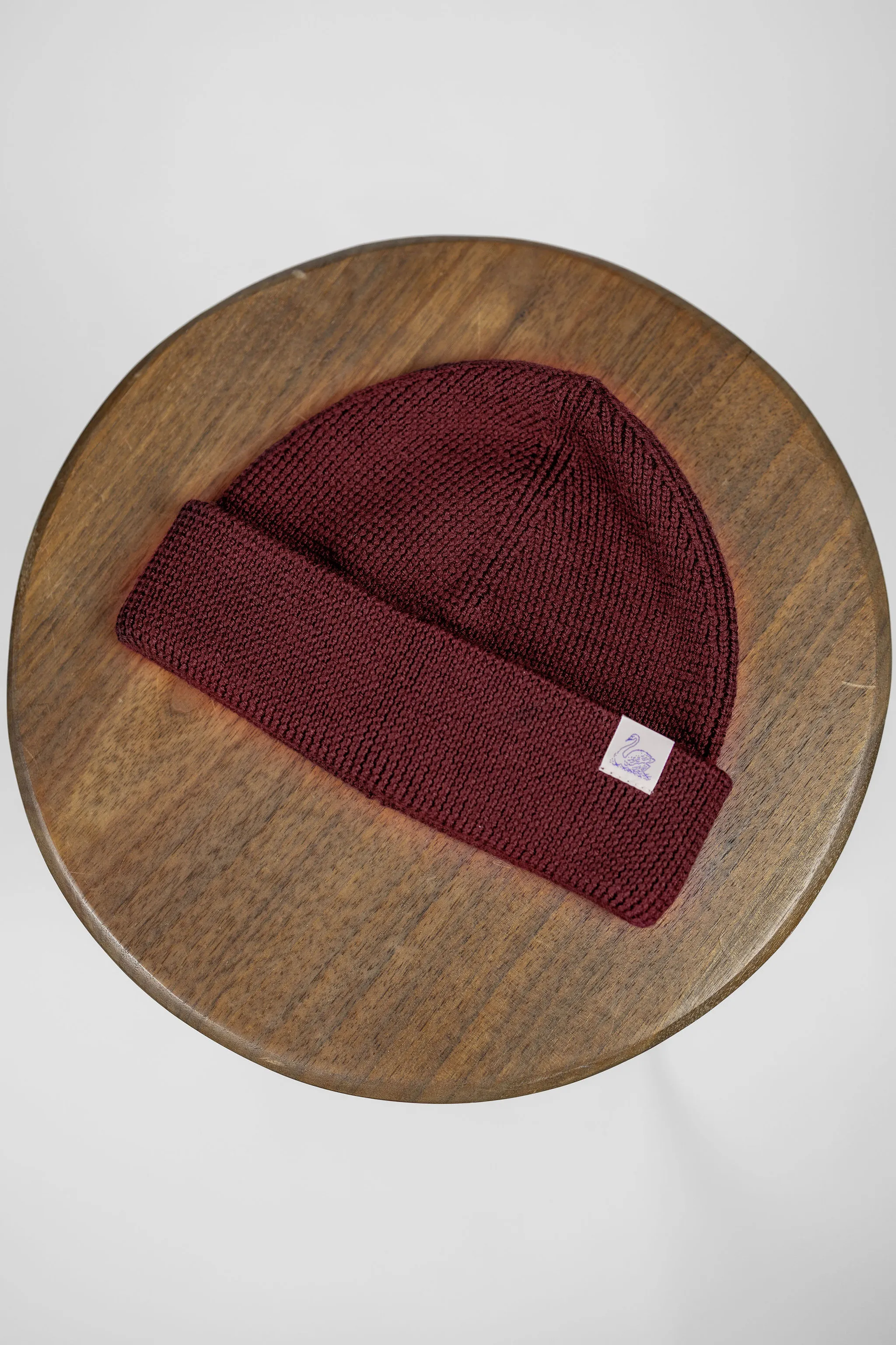 Merz b Schwanen MWBN05 Merino Wool Ribbed Watch Cap - Burgundy sold by Franklin and Poe