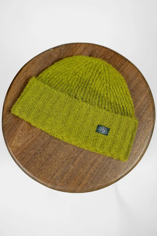 Knickerbocker Bud Alpaca Knit Cap - Chartreuse sold by Franklin and Poe