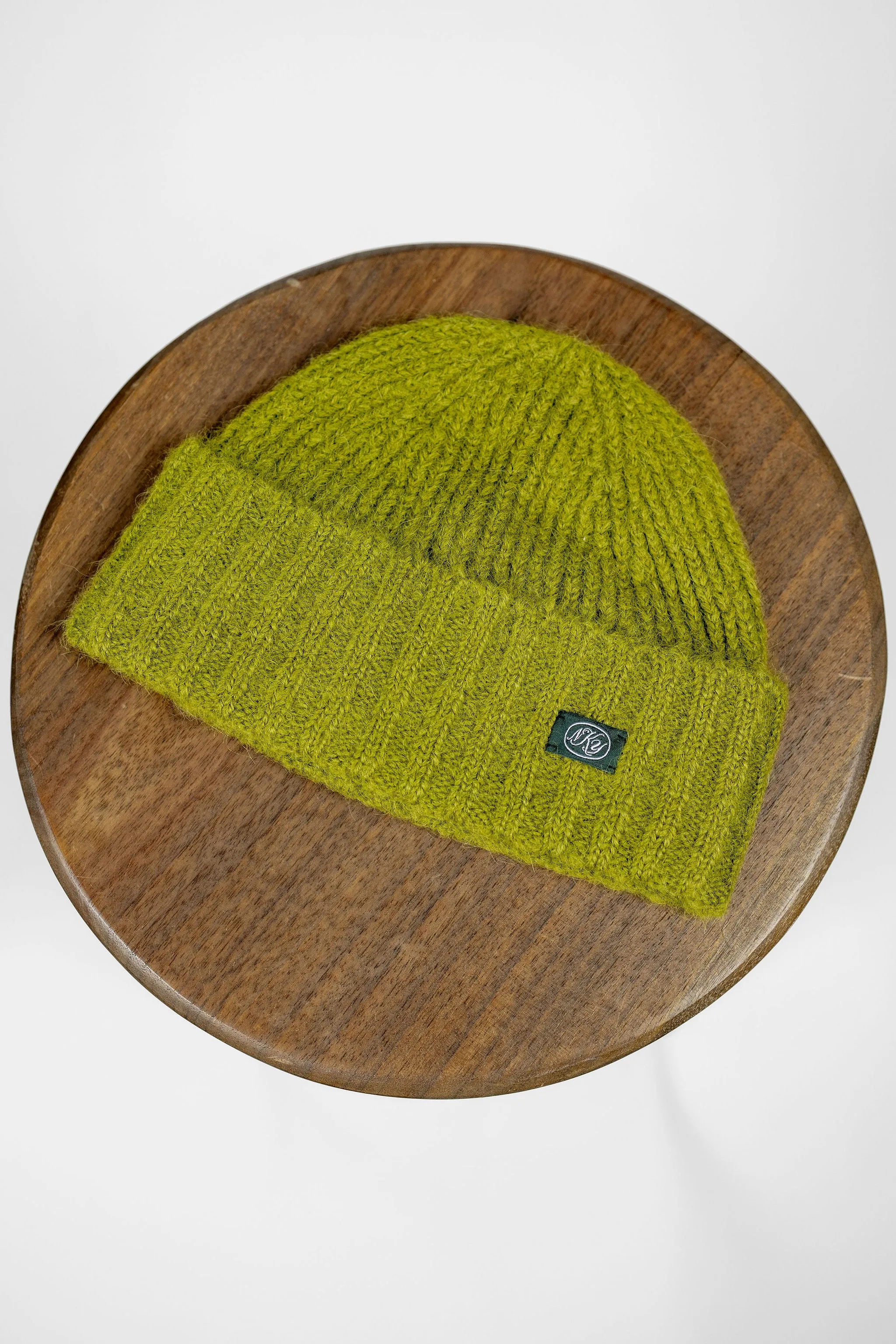 Knickerbocker Bud Alpaca Knit Cap - Chartreuse sold by Franklin and Poe