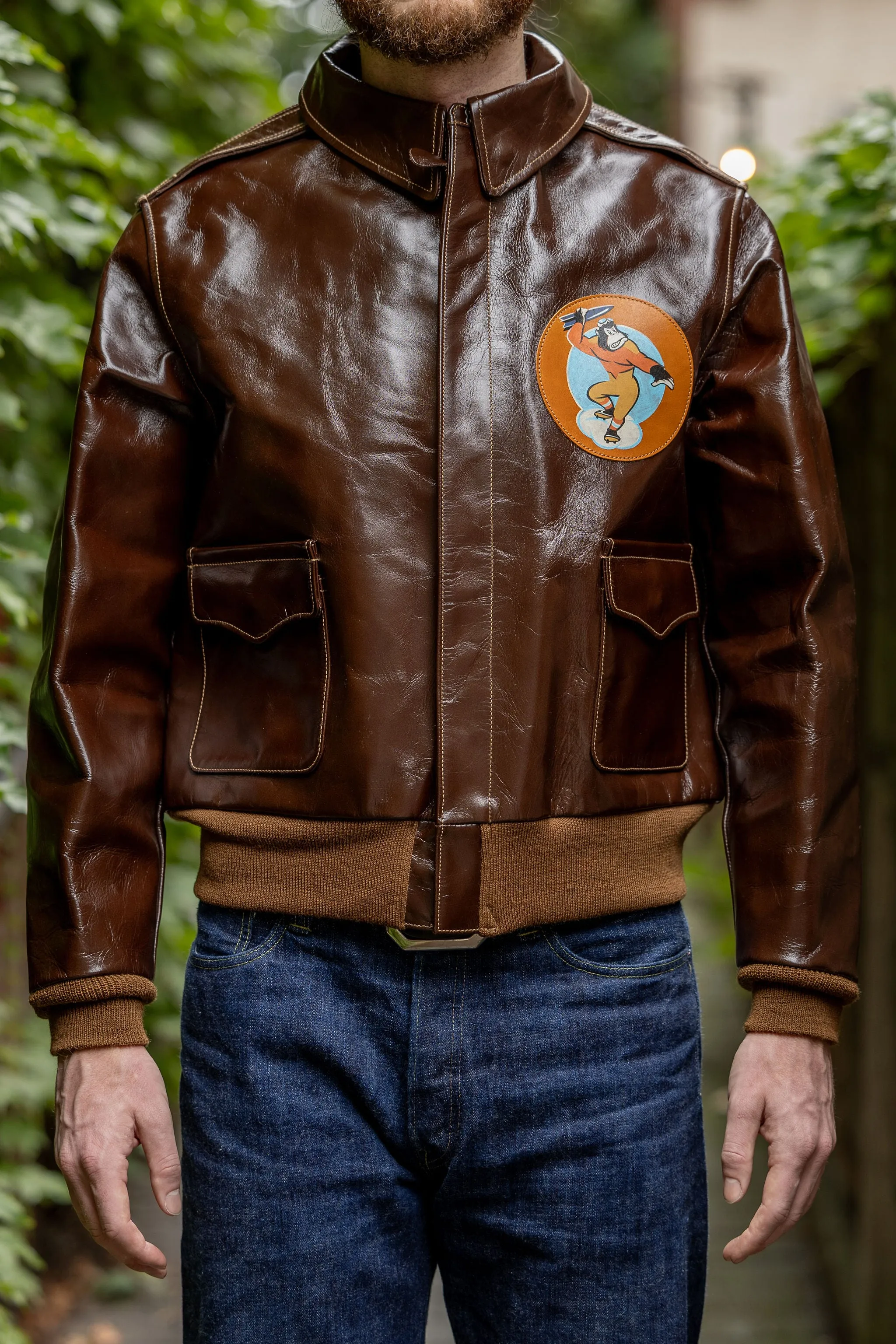 Buzz Rickson's BR80668 A-2 Rough Wear Clothing Co. 451st Bomb. SQ. "Mister Period Twice". sold by Franklin and Poe