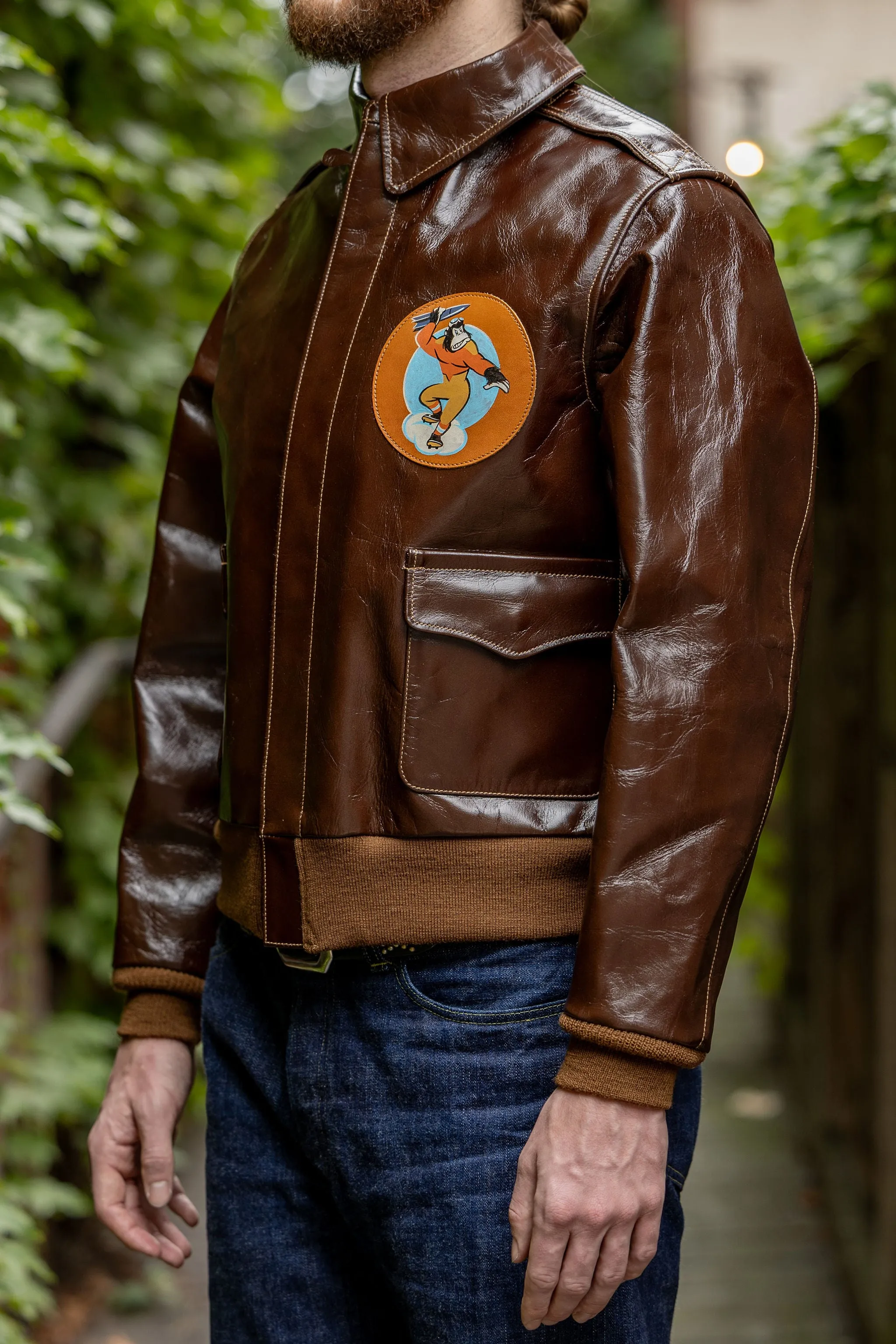 Buzz Rickson's BR80668 A-2 Rough Wear Clothing Co. 451st Bomb. SQ. "Mister Period Twice". sold by Franklin and Poe product image thumbnail 2