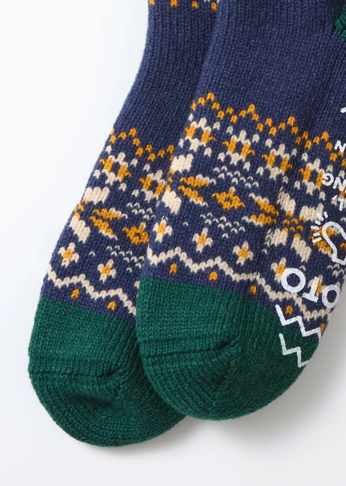 RoToTo R1624 Comfy Room Socks Snowflake - Navy sold by Franklin and Poe product image thumbnail 2