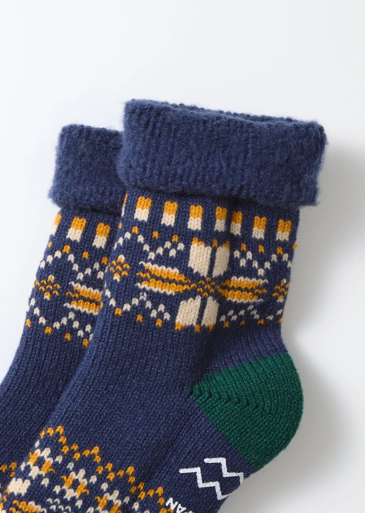 RoToTo R1624 Comfy Room Socks Snowflake - Navy sold by Franklin and Poe product image thumbnail 3