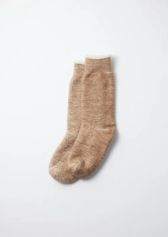 RoToTo R1001 Double Faced Crew Socks - Camel sold by Franklin and Poe