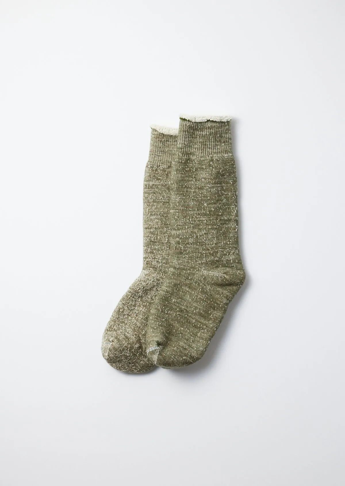 RoToTo R1001 Double Faced Crew Socks - Army Green sold by Franklin and Poe