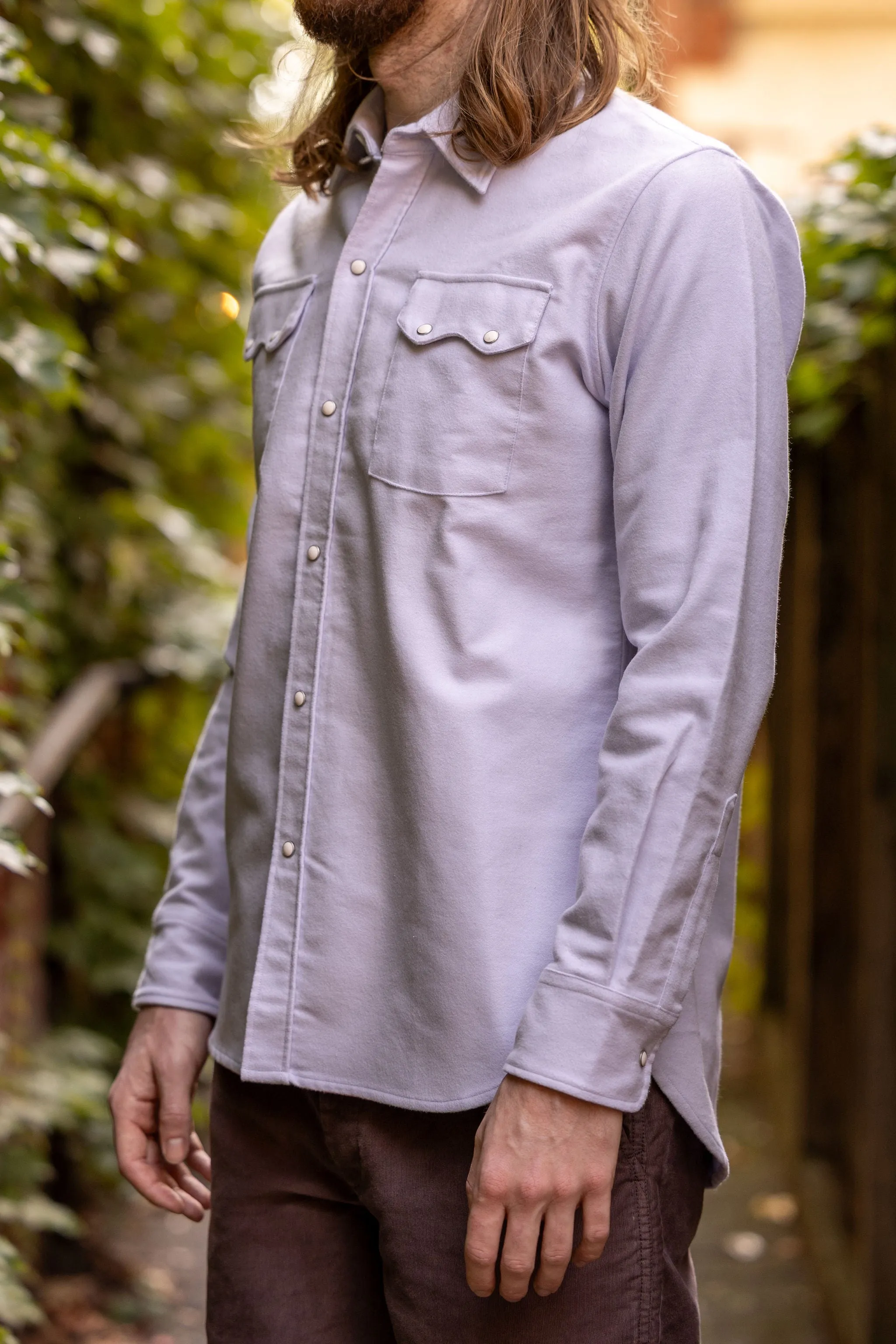 Wythe Moleskin Pearlsnap Shirt - Alpenglow sold by Franklin and Poe product image thumbnail 2