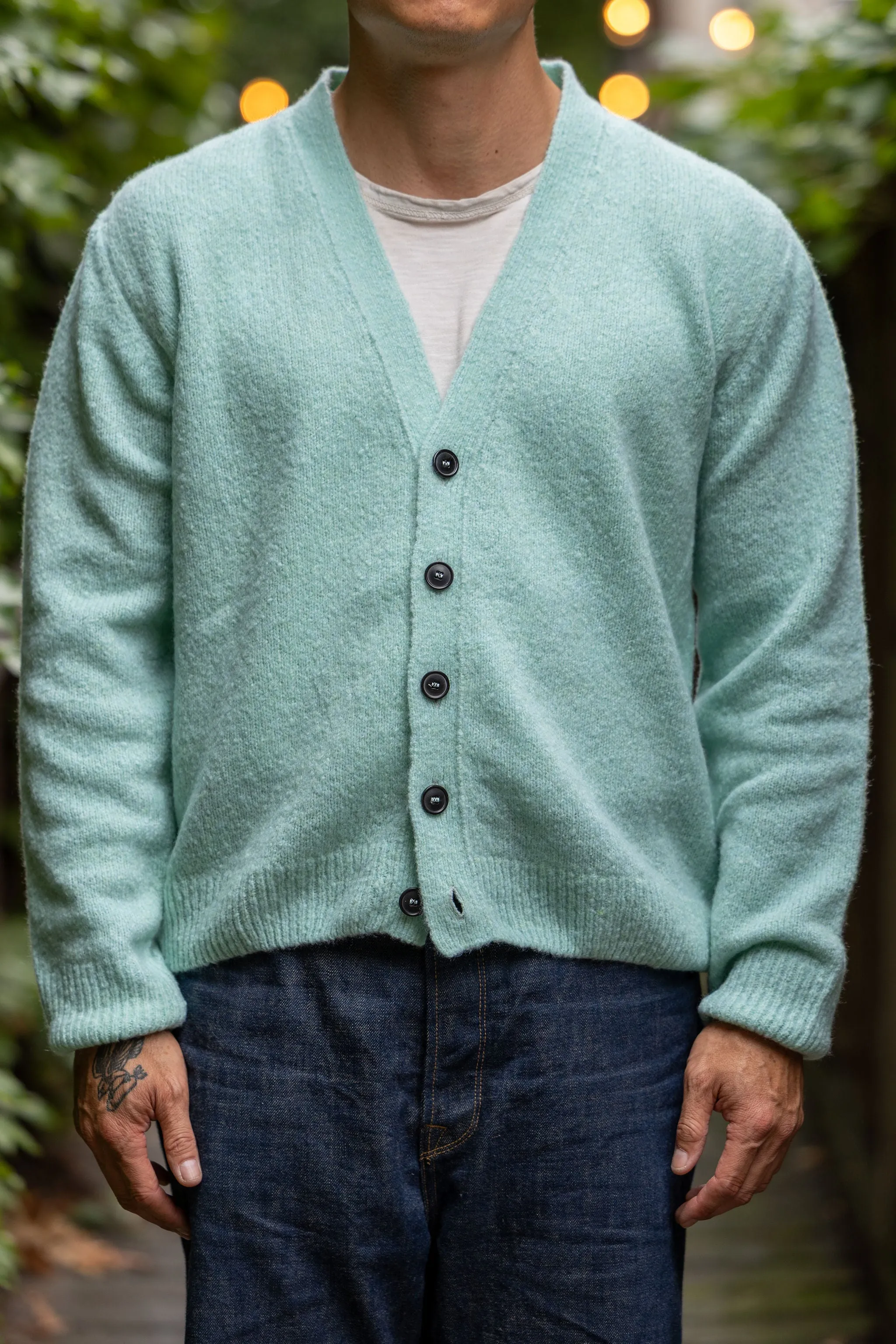 Hansen Garments Leander Classic Cardigan - Mint sold by Franklin and Poe