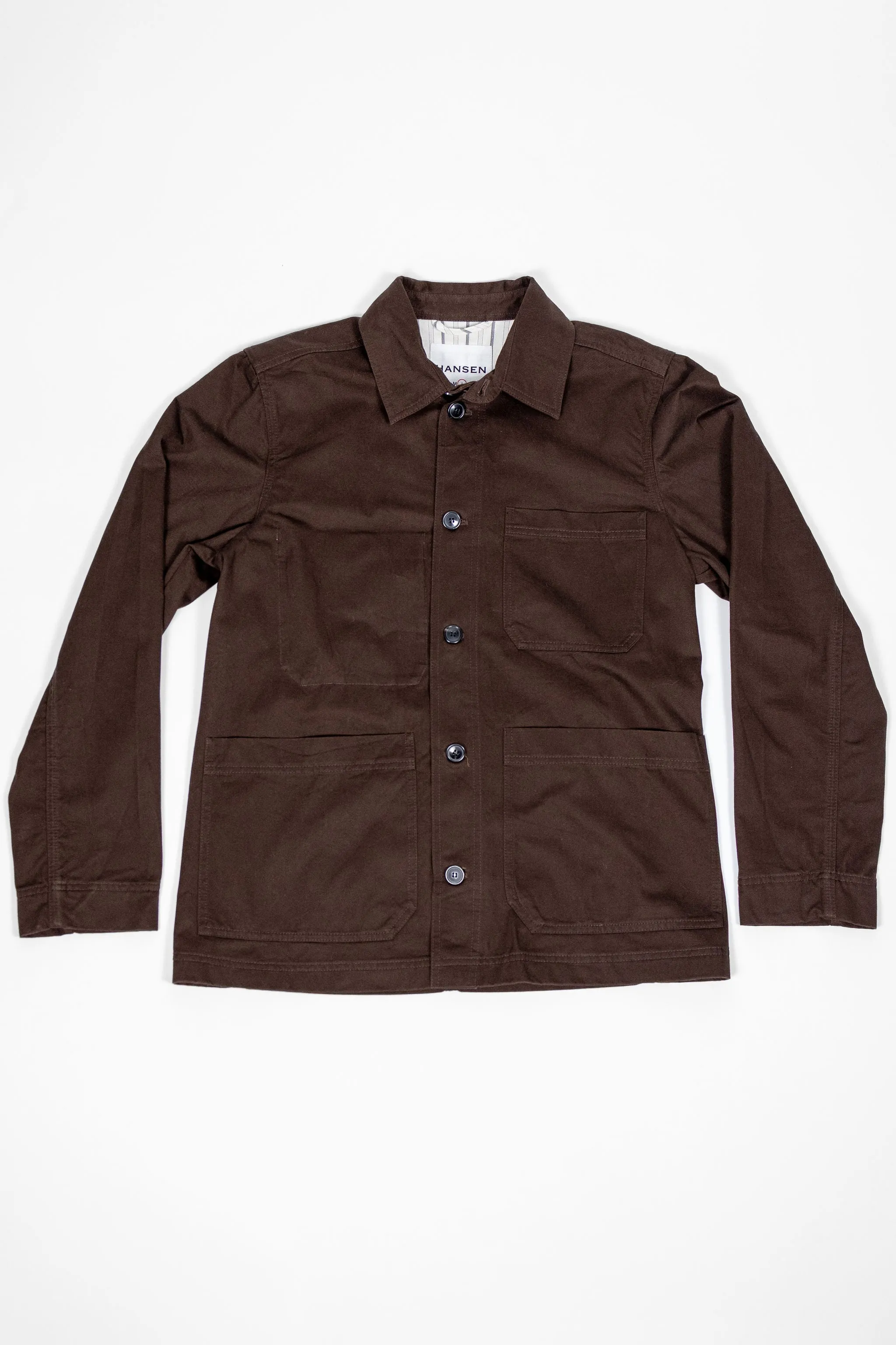 Hansen Garments Bendik Workwear Jacket - Chestnut sold by Franklin and Poe product image thumbnail 4