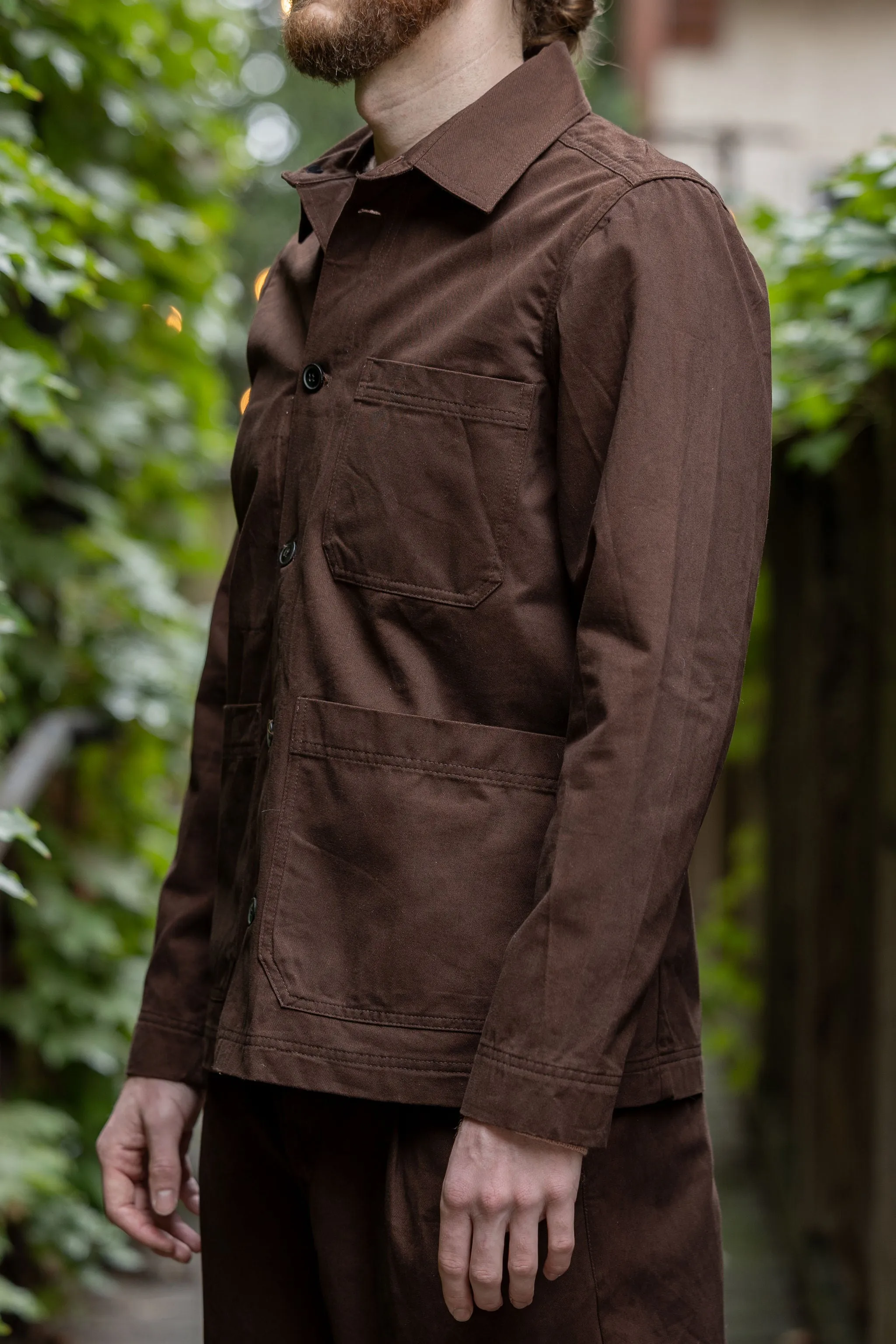 Hansen Garments Bendik Workwear Jacket - Chestnut sold by Franklin and Poe product image thumbnail 2