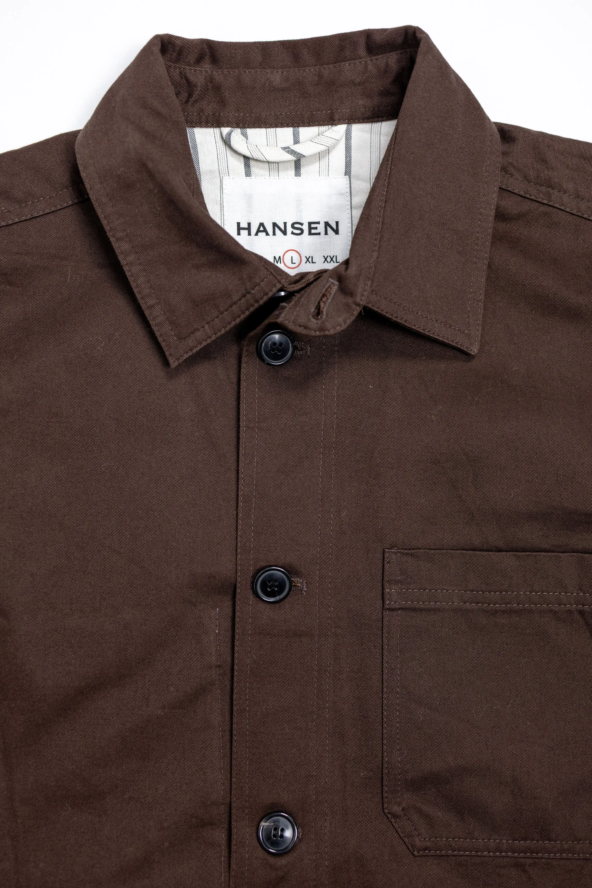 Hansen Garments Bendik Workwear Jacket - Chestnut sold by Franklin and Poe product image thumbnail 5