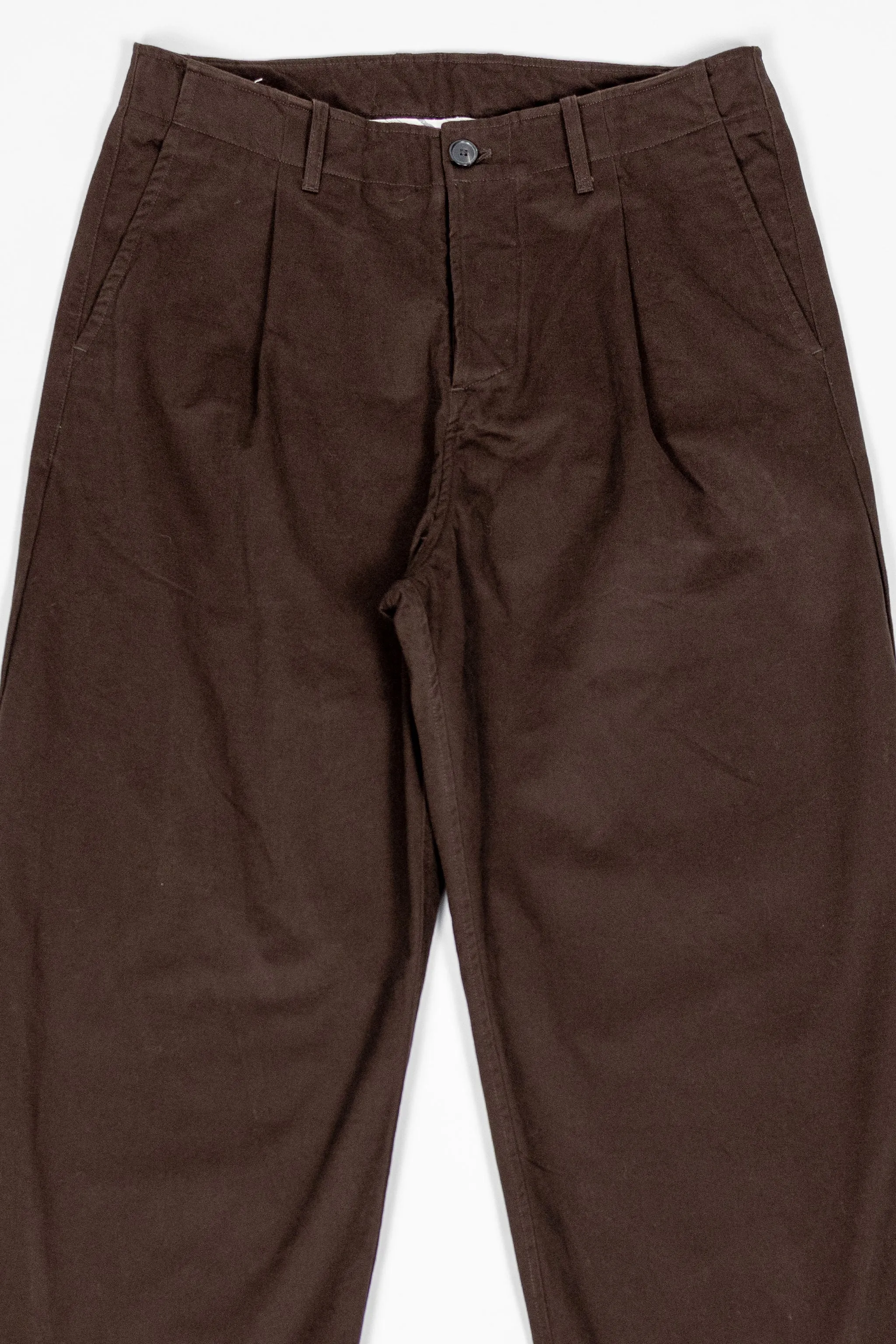 Hansen Garments Bobby Wide Pleated Trousers - Chestnut sold by Franklin and Poe product image thumbnail 4