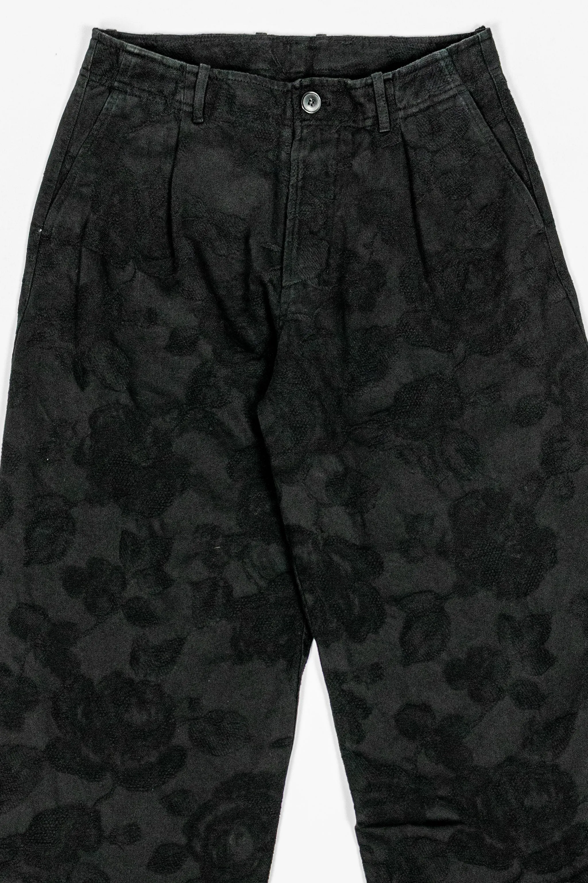 Hansen Garments Bobby Wide Pleated Trousers - Black Flowers sold by Franklin and Poe product image thumbnail 4