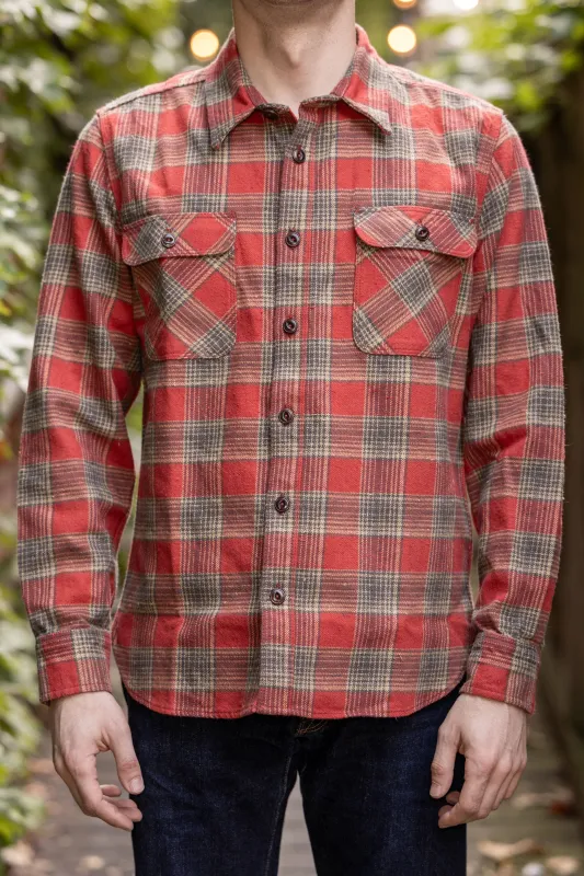 Freenote Cloth Jepson - Dusty Red Plaid sold by Franklin and Poe