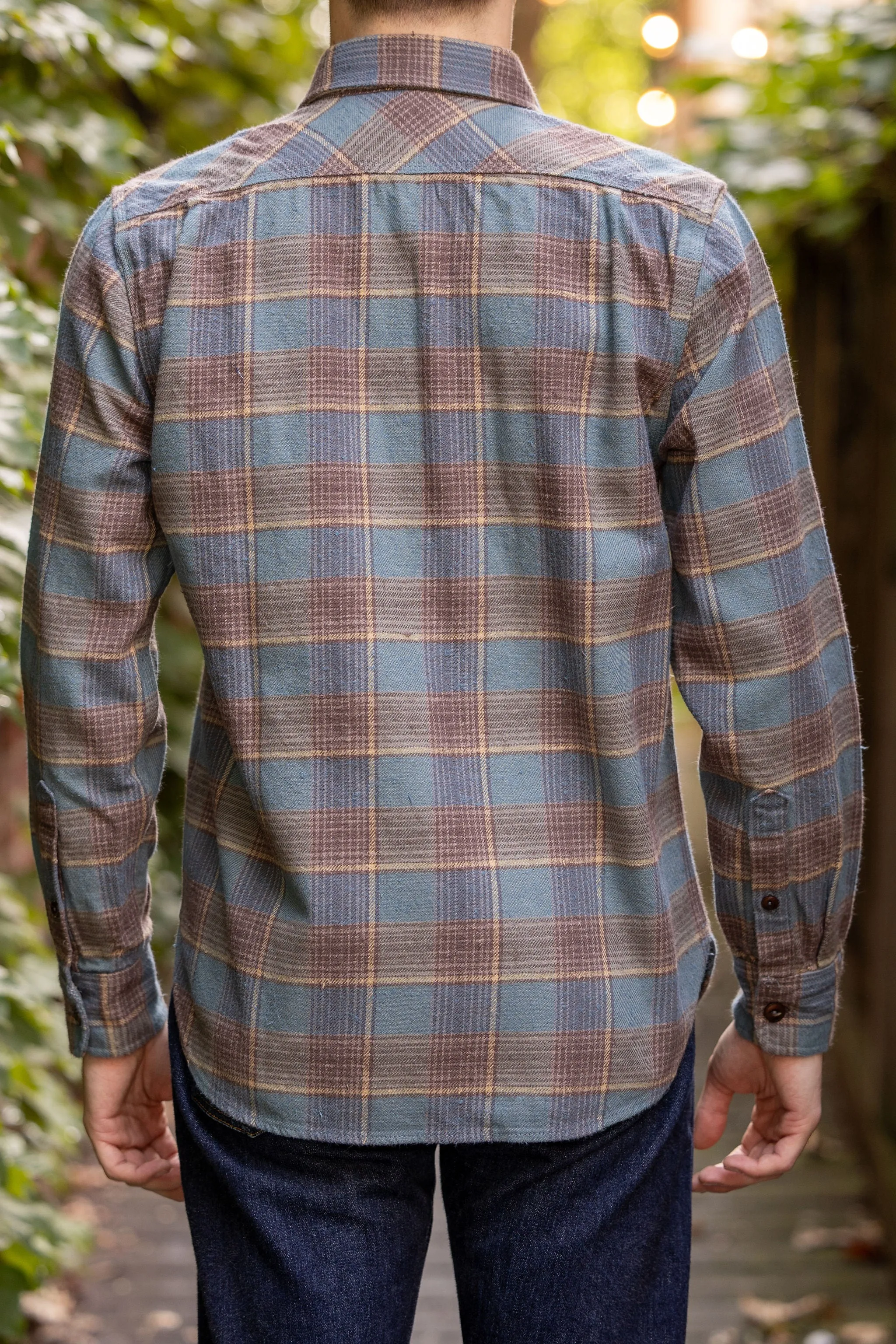 Freenote Cloth Jepson - Dusty Blue Plaid sold by Franklin and Poe product image thumbnail 3