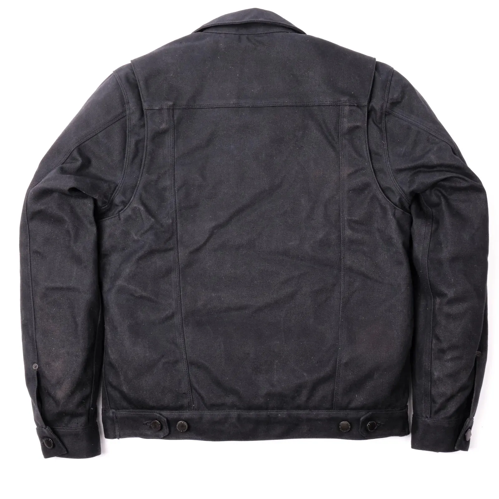 Freenote Cloth Heavy Waxed Riders Jacket - Black Alpaca sold by Franklin and Poe product image thumbnail 5