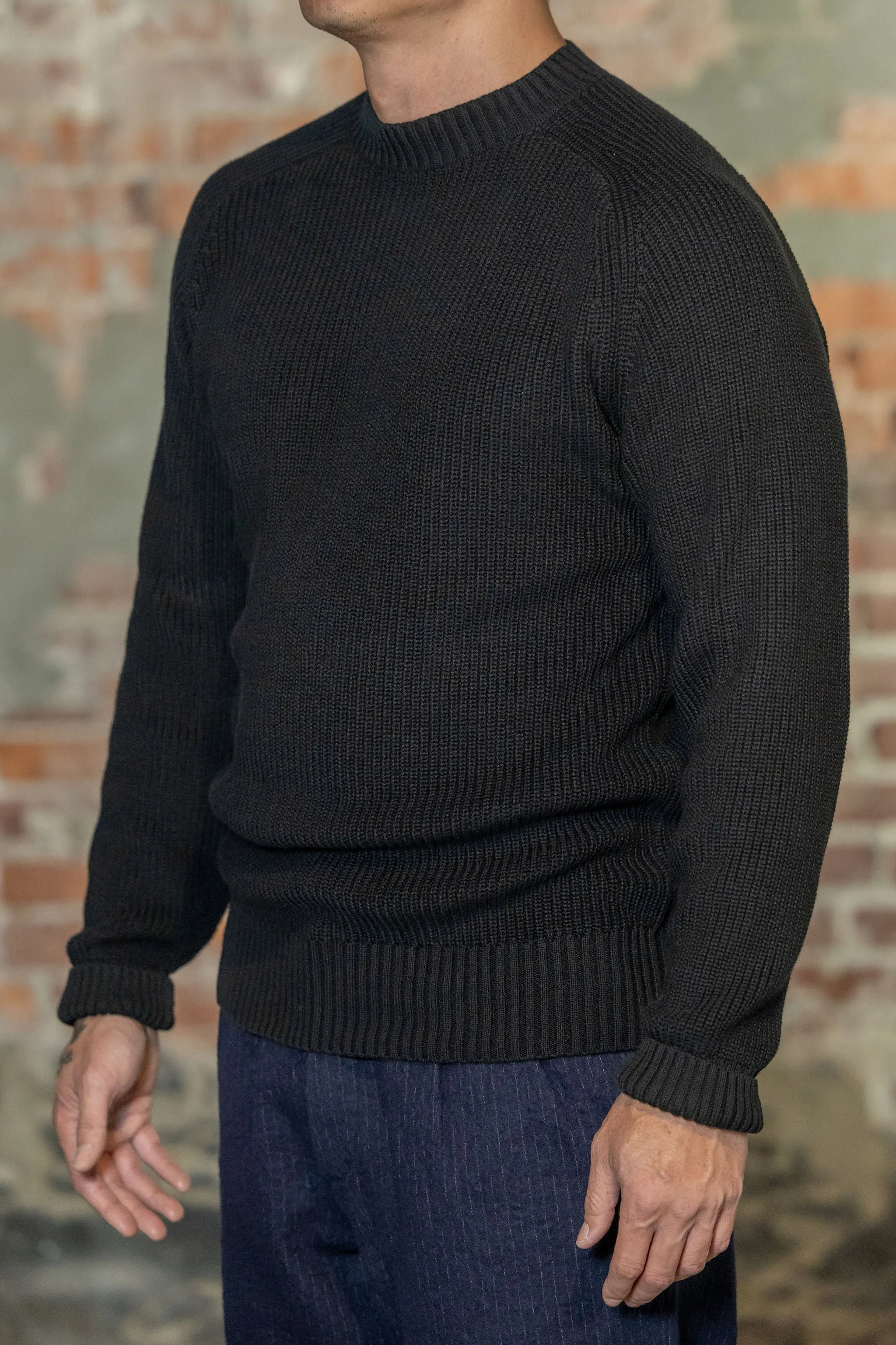 3sixteen Cotton Crewneck Sweater - Black sold by Franklin and Poe product image thumbnail 2