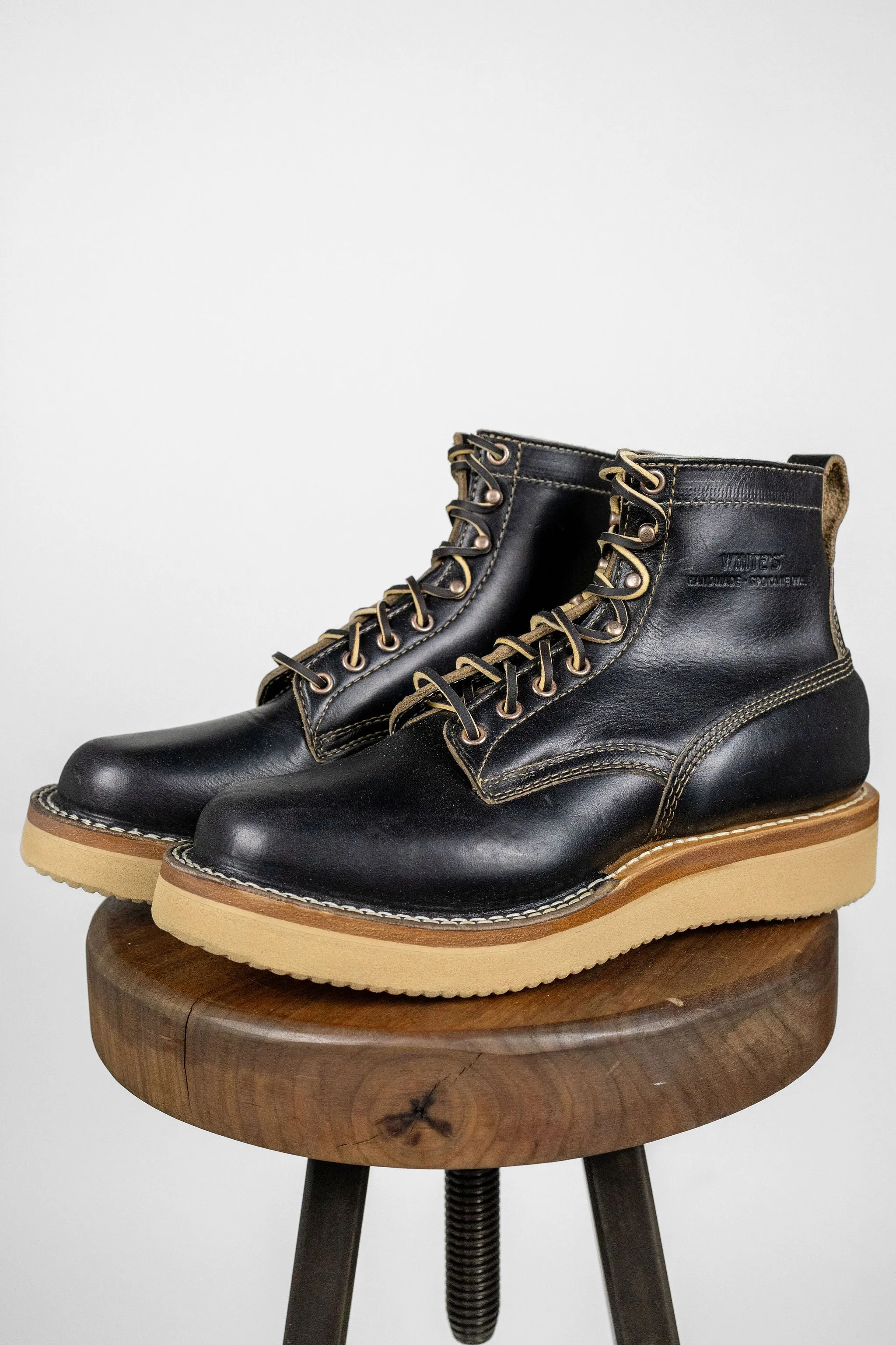 White's Boots x Franklin & Poe Trolley Hopper - Black Chromexcel sold by Franklin and Poe