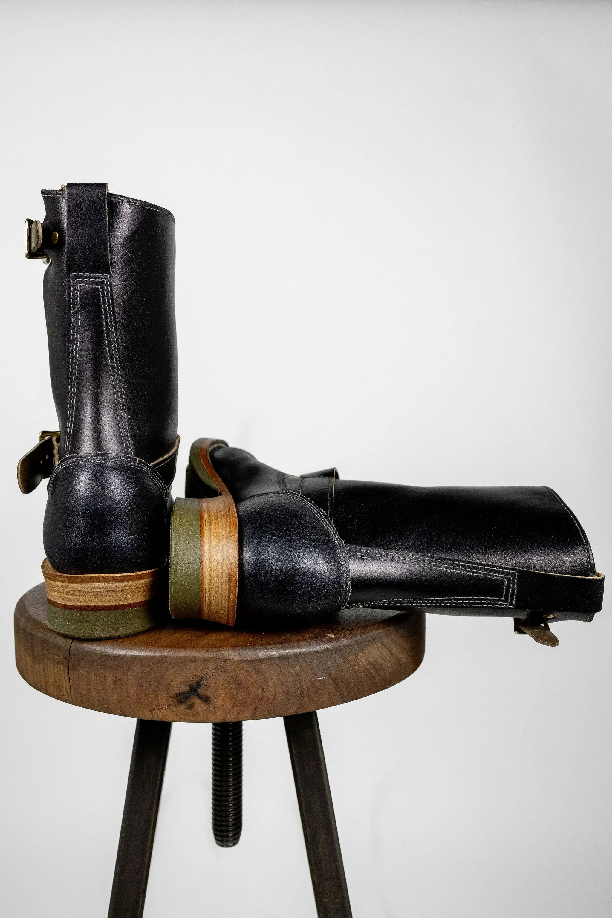 White's Boots x Franklin & Poe Engineer Boot - Black Waxed Flesh with Dr. Sole sold by Franklin and Poe product image thumbnail 4