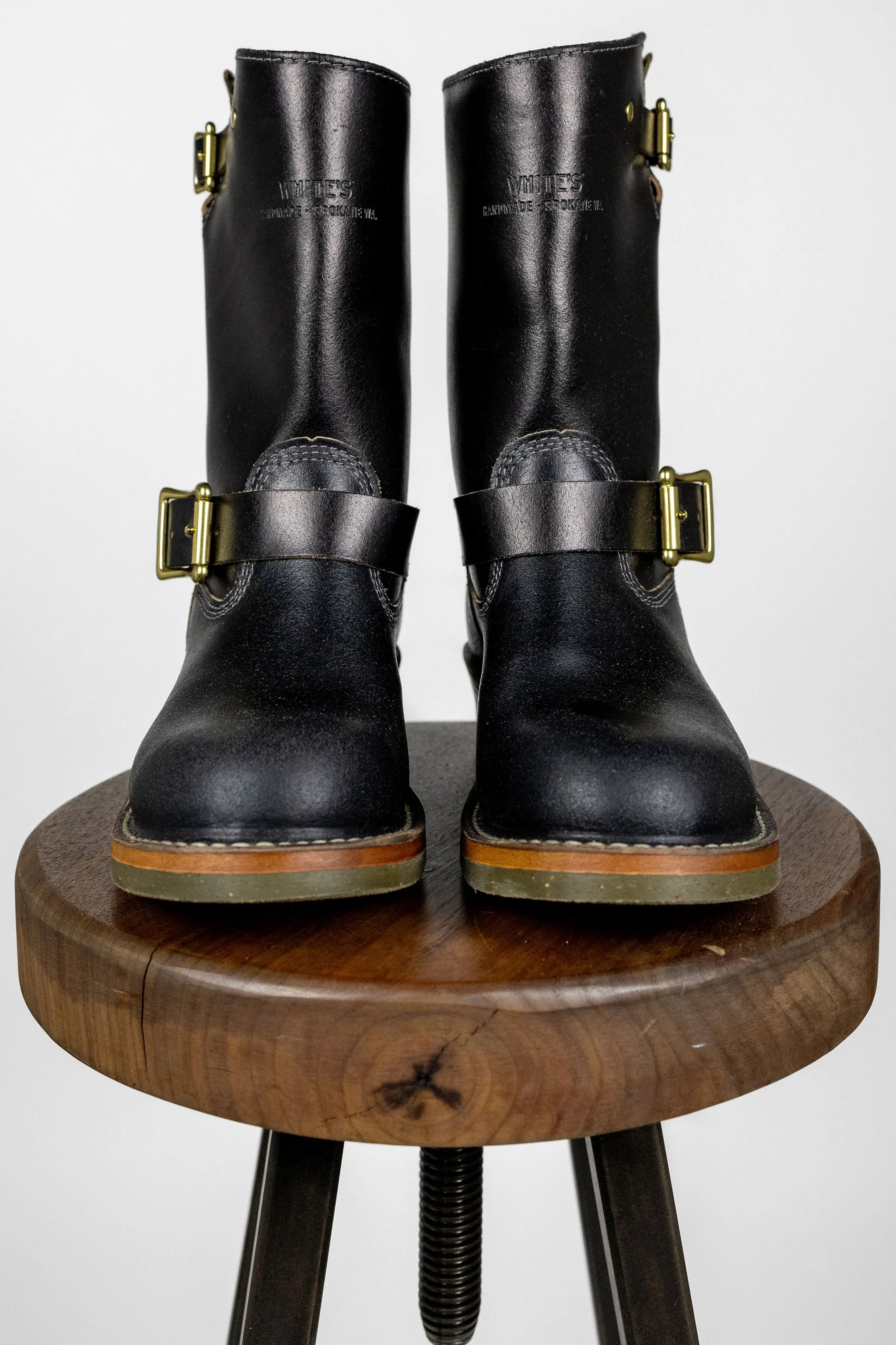 White's Boots x Franklin & Poe Engineer Boot - Black Waxed Flesh with Dr. Sole sold by Franklin and Poe product image thumbnail 2