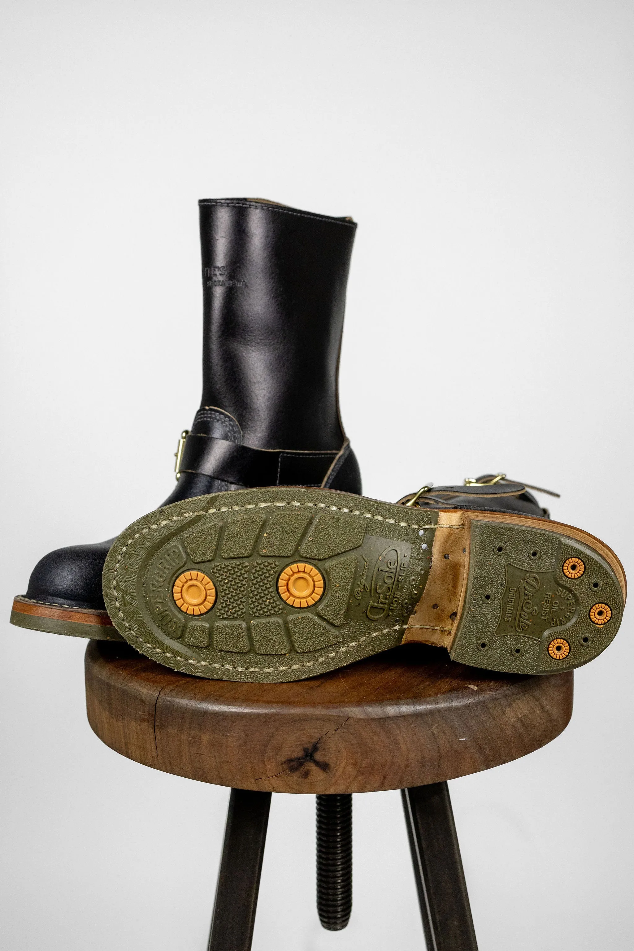 White's Boots x Franklin & Poe Engineer Boot - Black Waxed Flesh with Dr. Sole sold by Franklin and Poe product image thumbnail 5