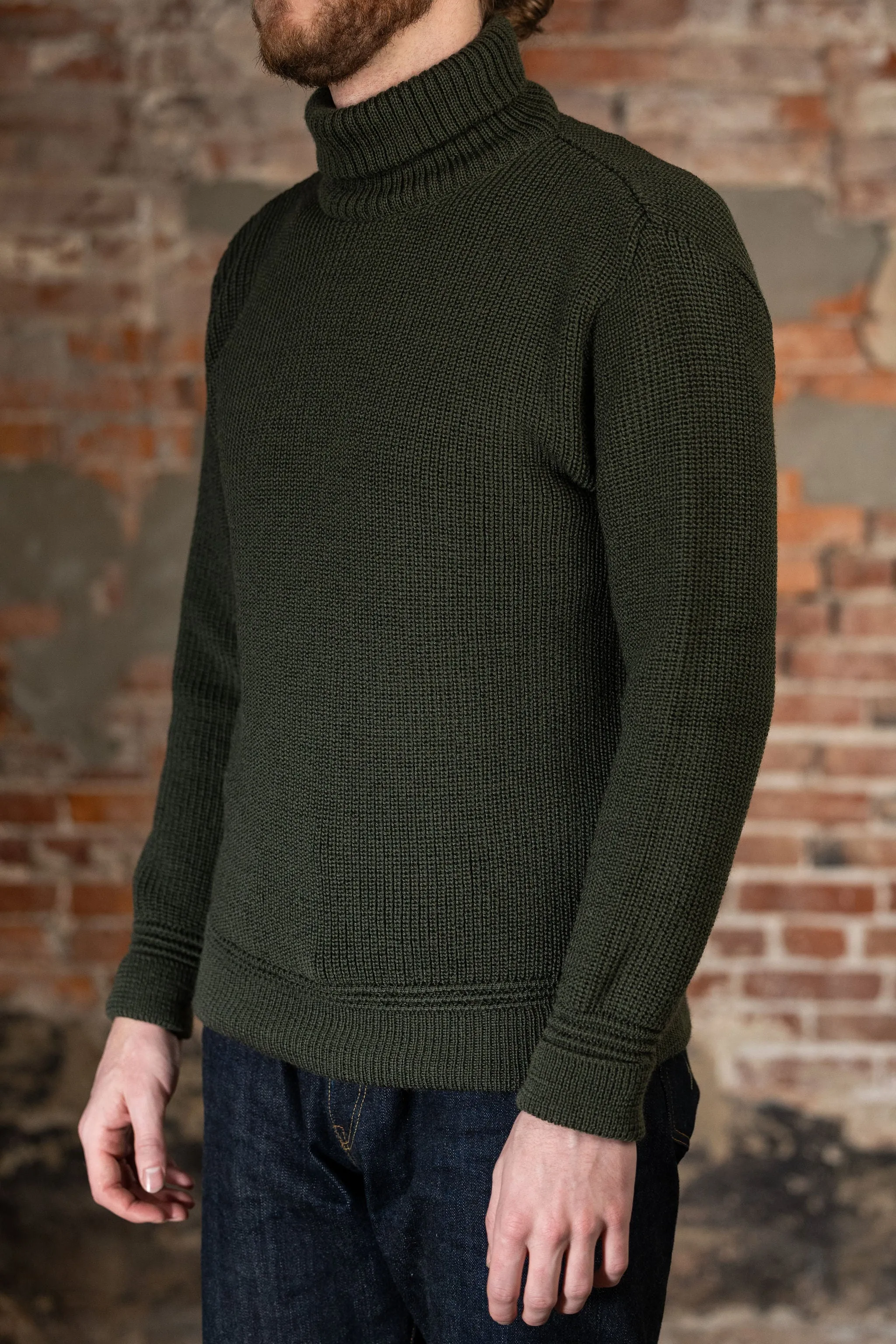Heimat Textil Boat Roll Neck - Military Green sold by Franklin and Poe product image thumbnail 2