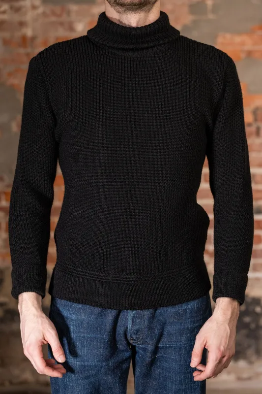 Heimat Textil Boat Roll Neck -Black sold by Franklin and Poe