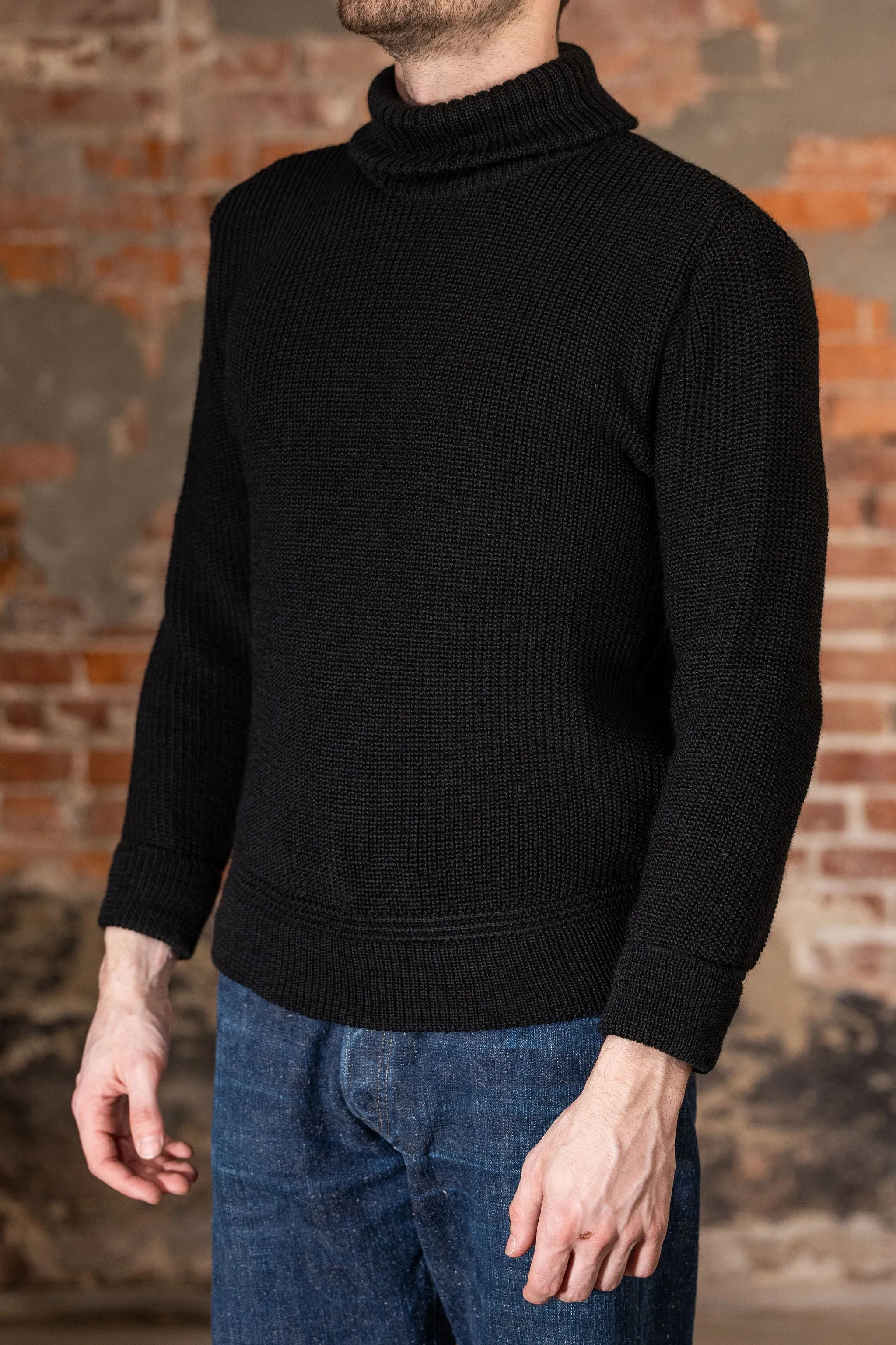 Heimat Textil Boat Roll Neck -Black sold by Franklin and Poe product image thumbnail 2