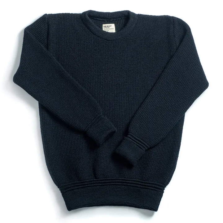 Heimat Textil Crew Neck Sweater - Ink sold by Franklin and Poe
