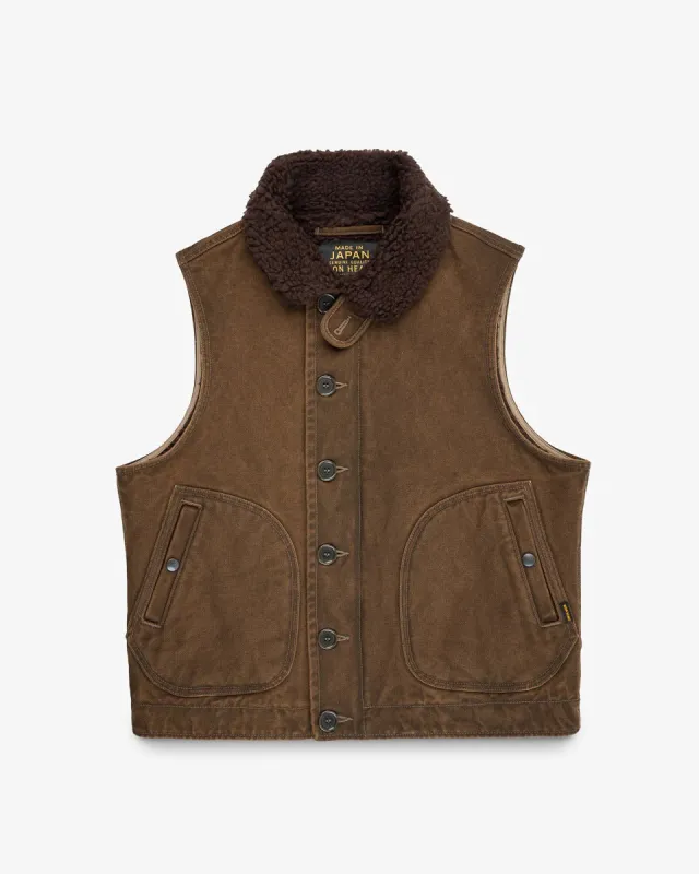 Iron Heart IHV-51-BRN 12oz Duck N1 Deck Vest - Brown sold by Franklin and Poe