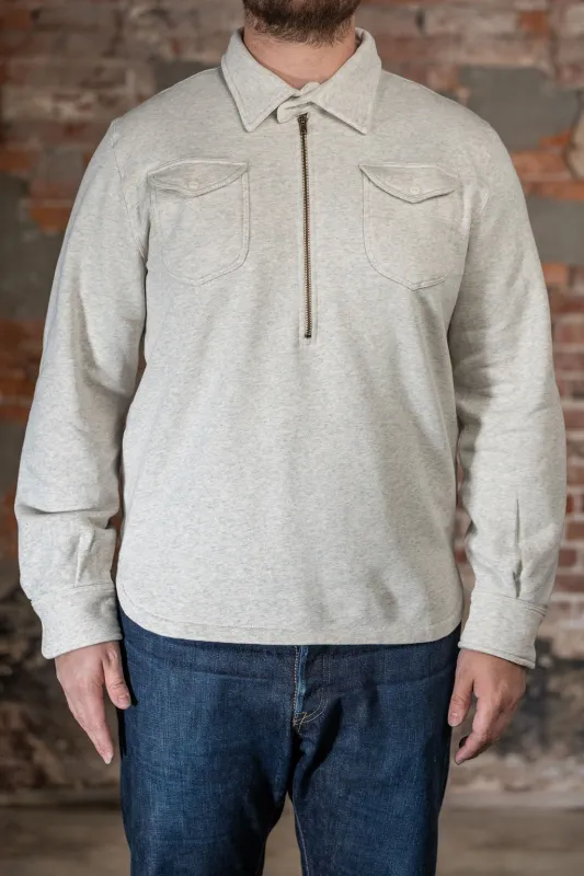 Wythe Half Zip Sweatshirt - Heather Grey sold by Franklin and Poe