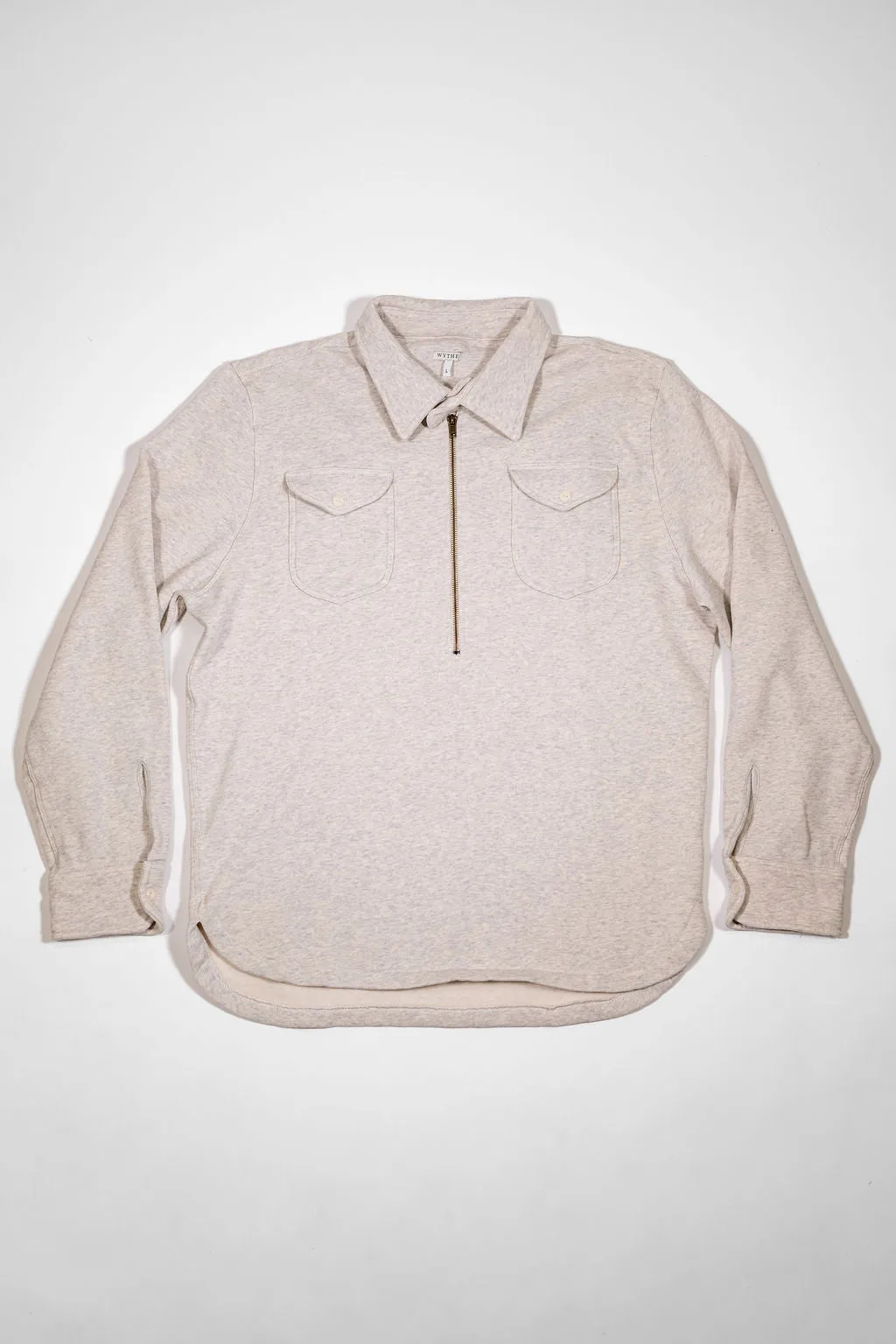 Wythe Half Zip Sweatshirt - Heather Grey sold by Franklin and Poe product image thumbnail 4