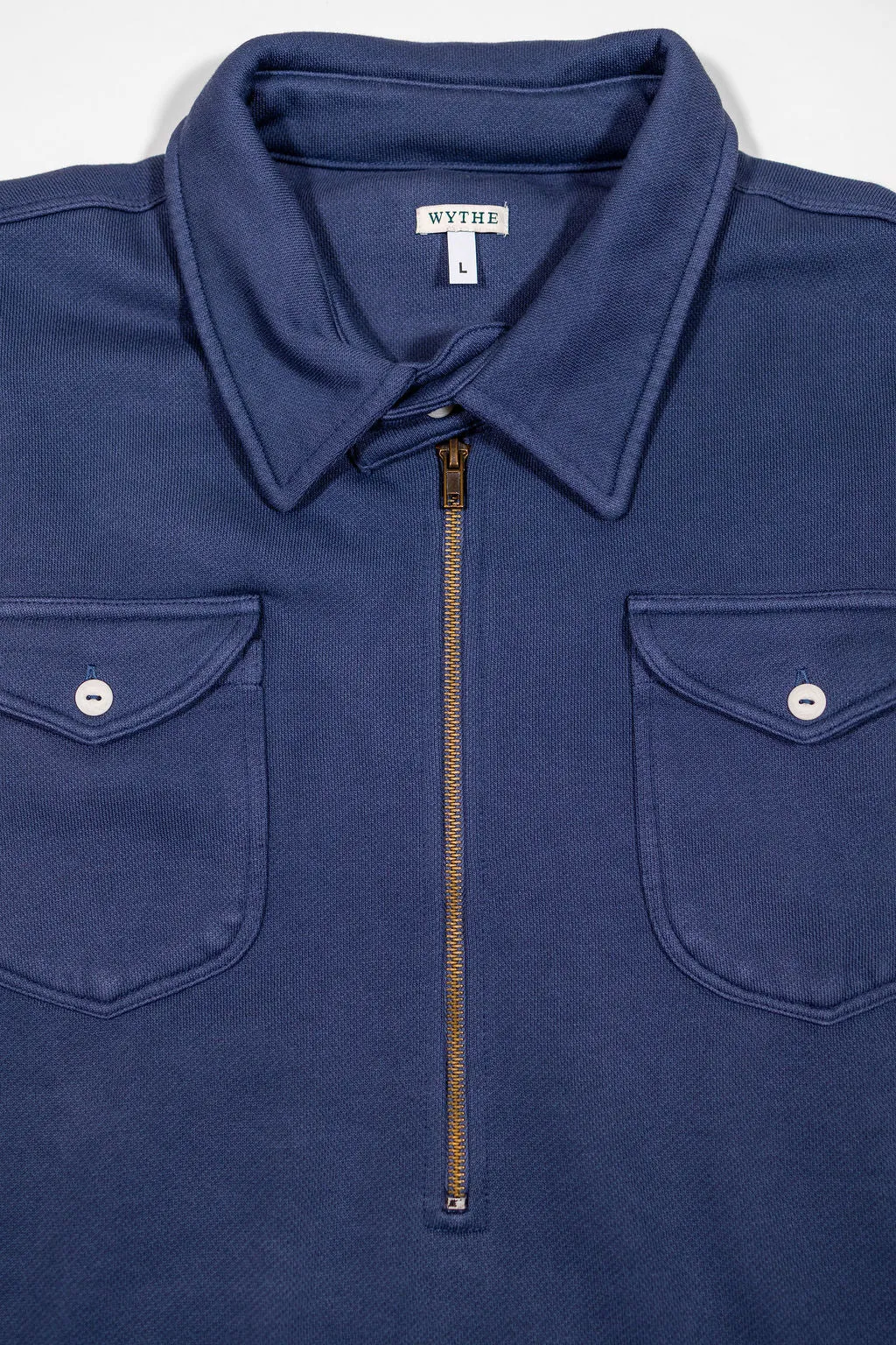 Wythe Half Zip Sweatshirt - Faded Navy sold by Franklin and Poe product image thumbnail 5