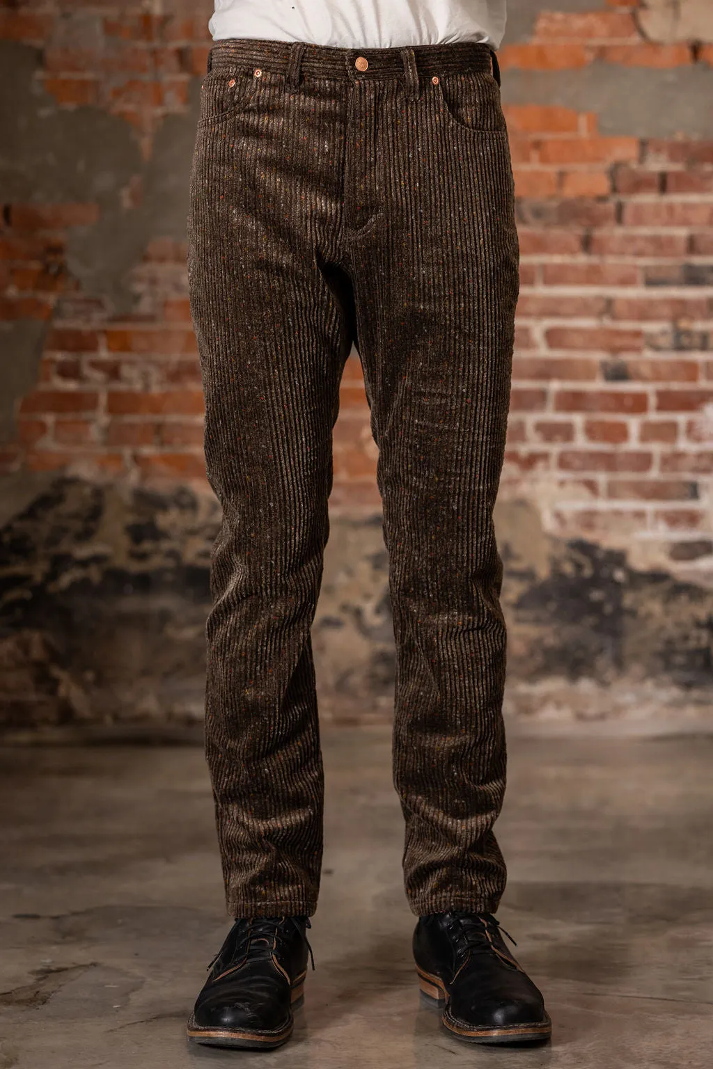 Wythe Italian Donegal 5-Pocket Corduroy - Rustic Brown sold by Franklin and Poe