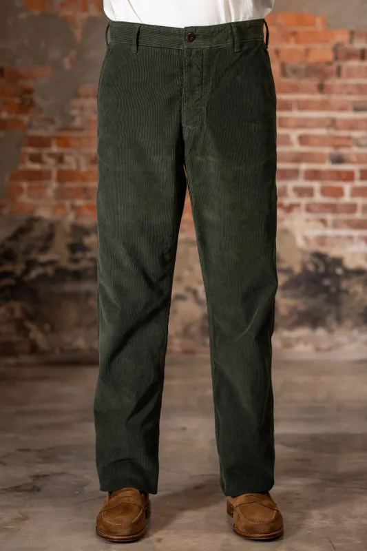Heimat Textil Journey Pant Cord - Military Green sold by Franklin and Poe