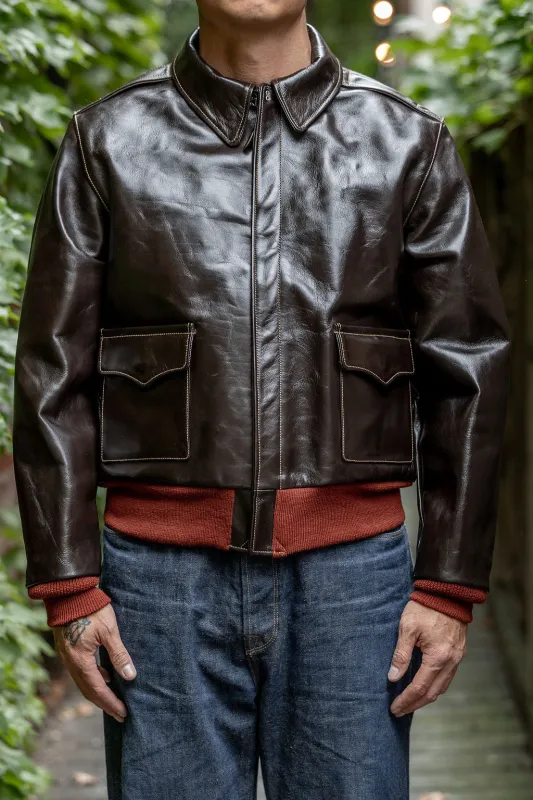 Buzz Rickson's BR80644 Type A-2 “Contract no. w535 AC-21996 Buzz Rickson Clo. Co. - S/Brown sold by Franklin and Poe