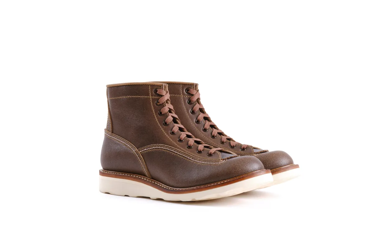 (Pre-Order SS26) John Lofgren Donkey Puncher Boots - Horween Waxed Flesh Natural sold by Franklin and Poe