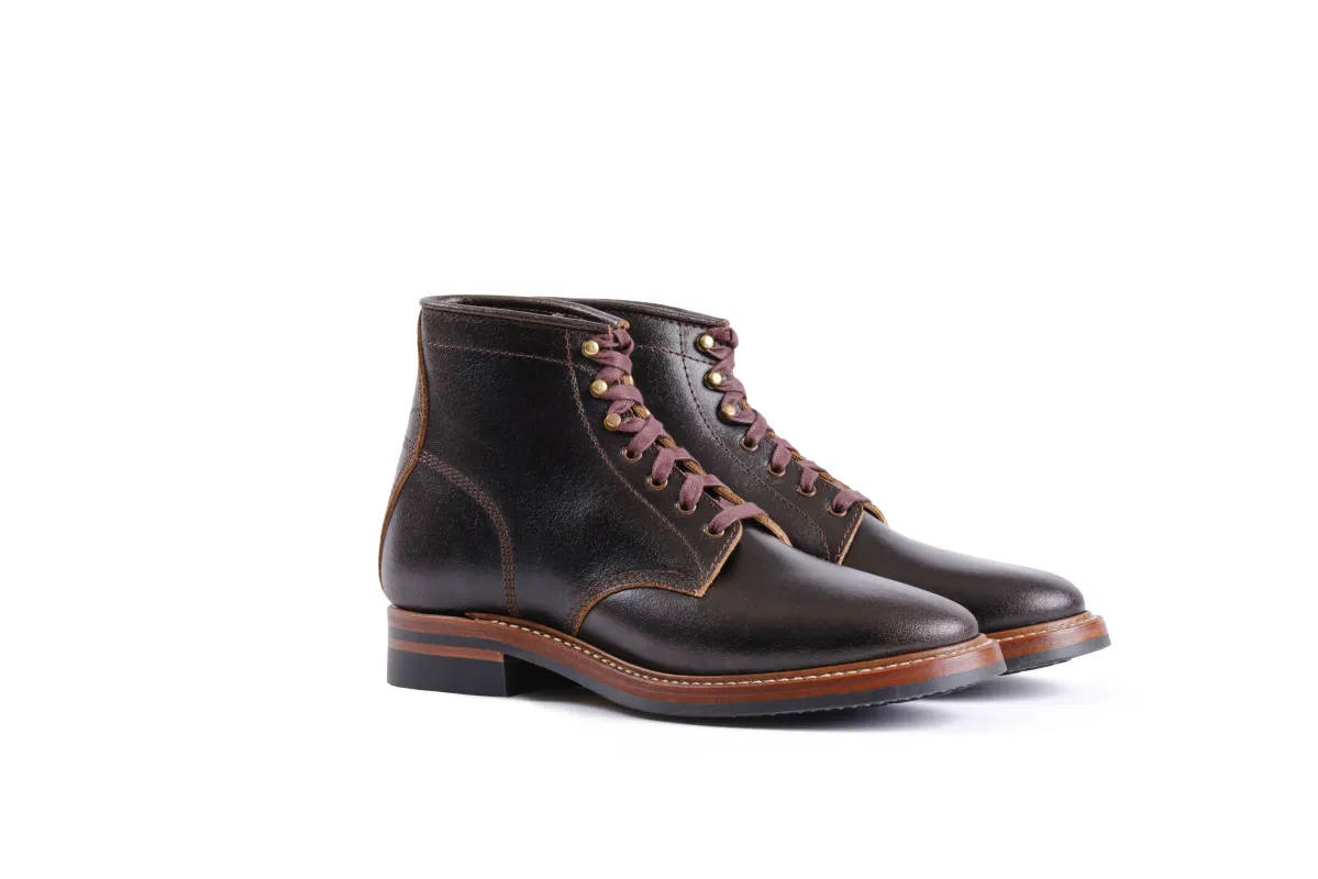 Pre-Order SS26) John Lofgren El Capitan Boots - Horween Waxed Flesh Dark Brown sold by Franklin and Poe