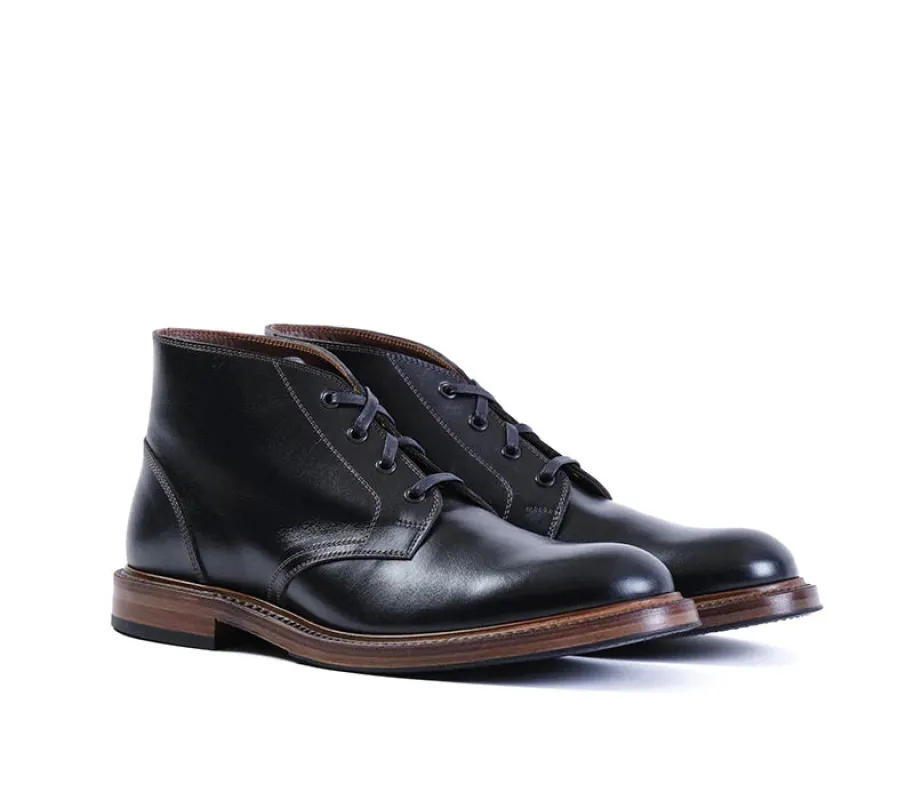 (Pre-Order SS26) John Lofgren Steadfast Chukka Boots - French Calfskin Black sold by Franklin and Poe
