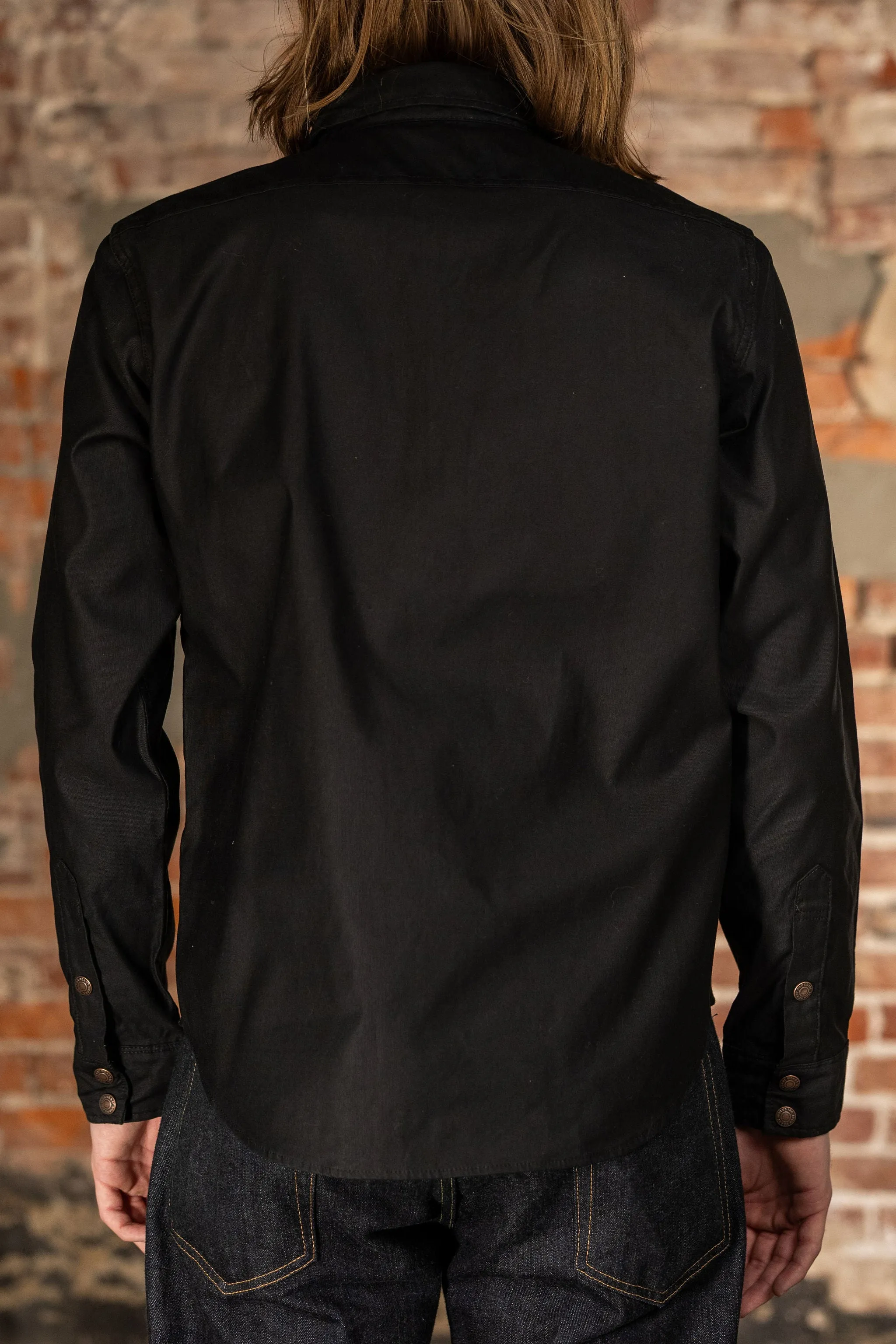 Iron Heart IHSH-425-BLK 8oz Military Whipcord CPO Shirt - Black sold by Franklin and Poe product image thumbnail 3